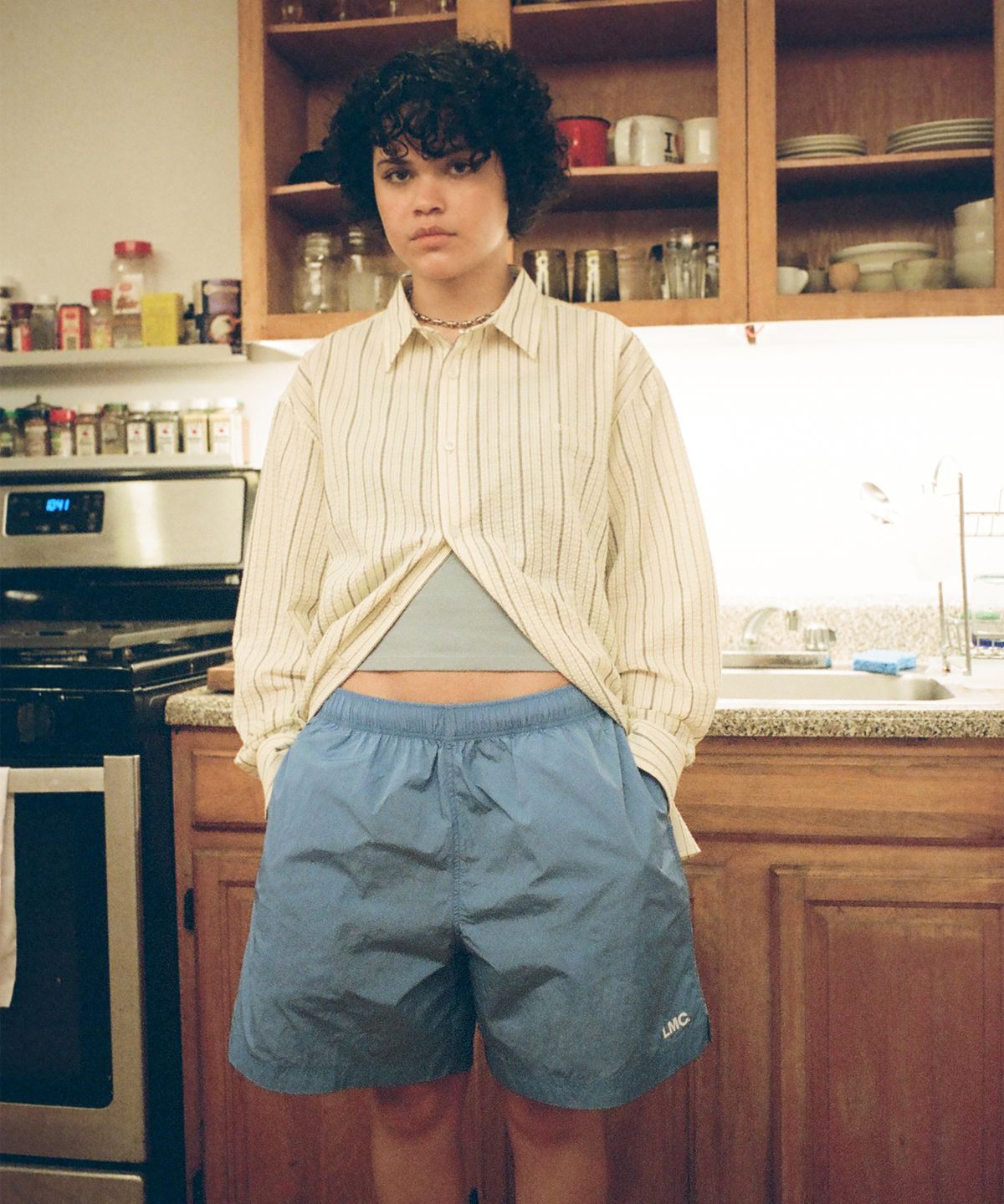 엘엠씨(LMC) OG NYLON SHORTS blue