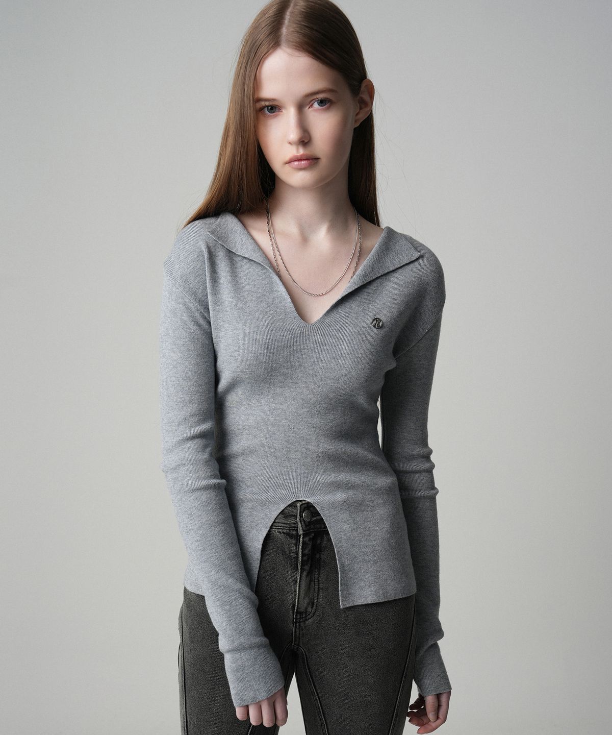 어반드레스(AVANDRESS) Collar Slit Knit - 4COL