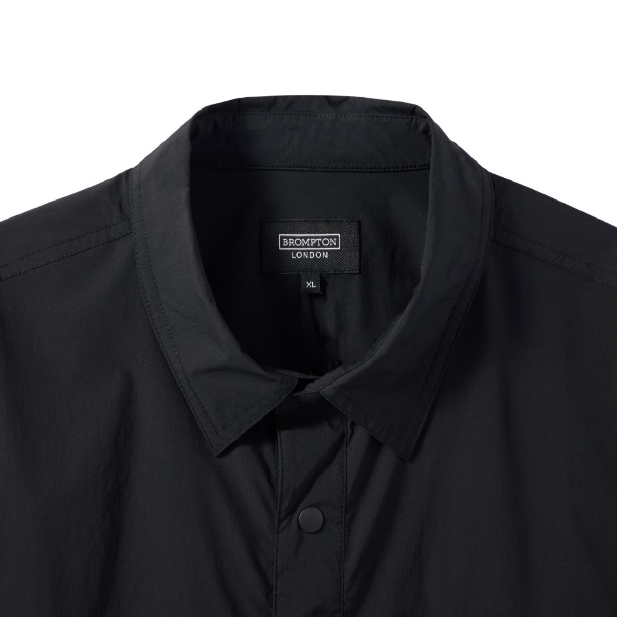 브롬톤 런던(BROMPTON LONDON) NYLON SET HALF SLEEVE SHIRT - BLACK (P242MSH234)