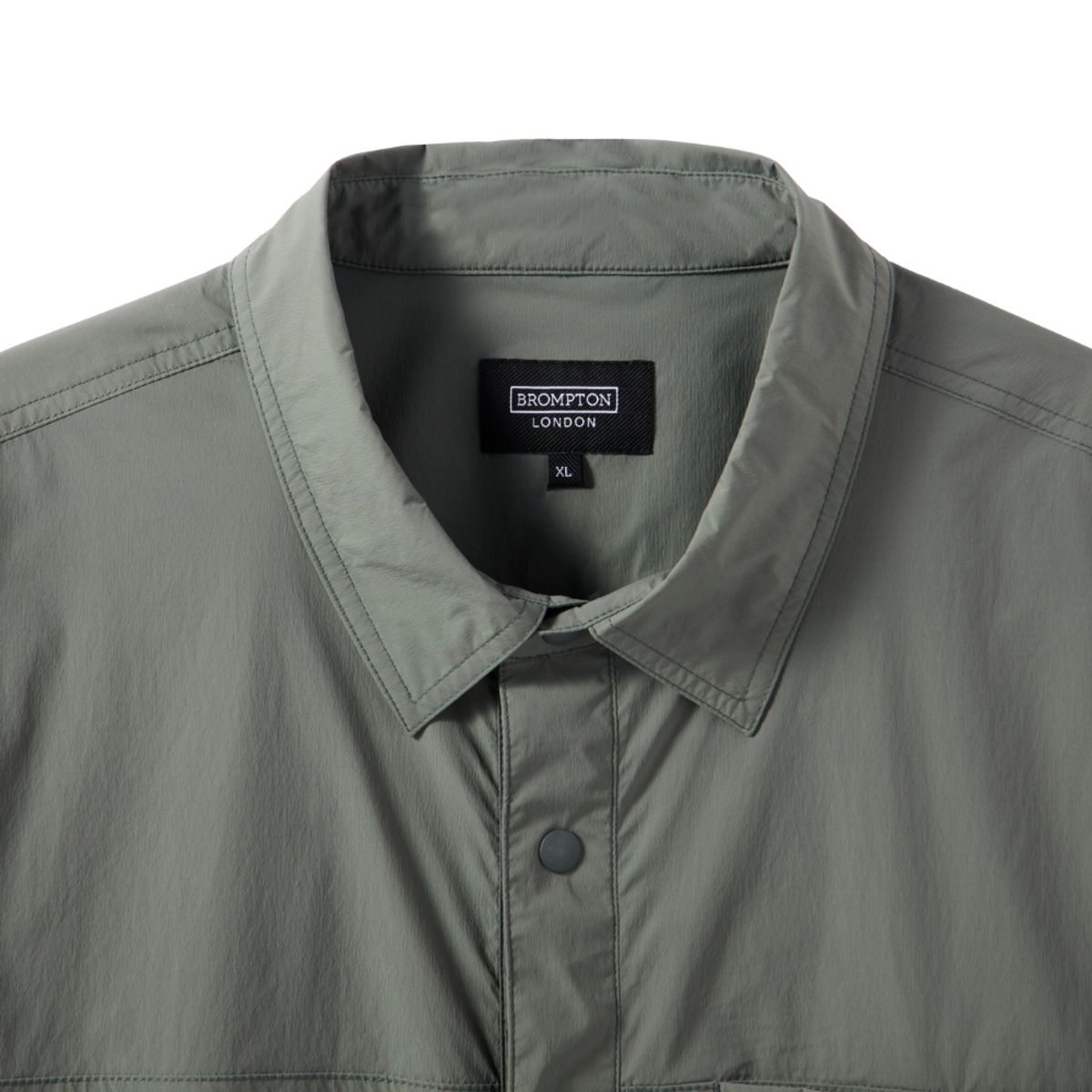 브롬톤 런던(BROMPTON LONDON) NYLON SET HALF SLEEVE SHIRT - KHAKI (P242MSH234)
