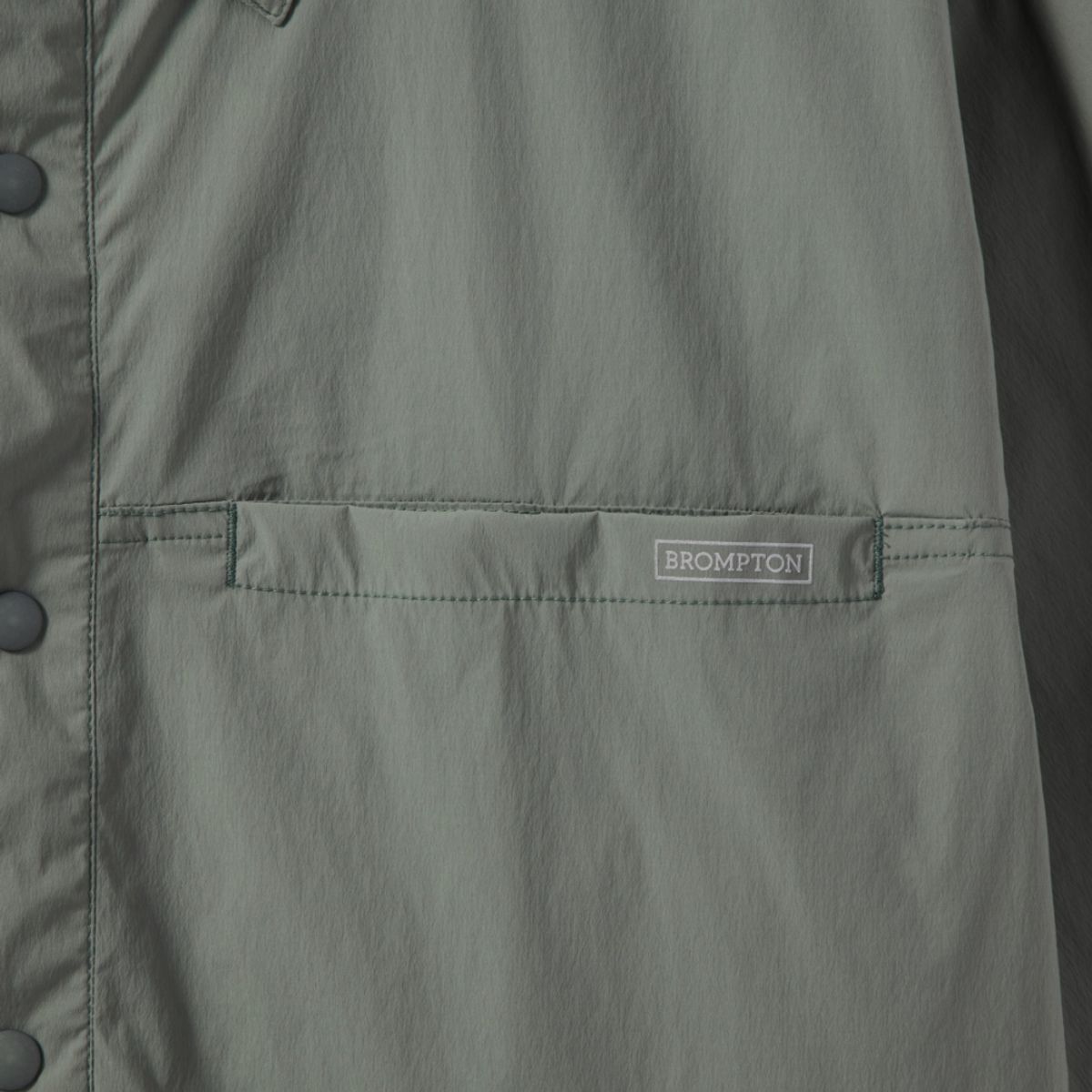 브롬톤 런던(BROMPTON LONDON) NYLON SET HALF SLEEVE SHIRT - KHAKI (P242MSH234)
