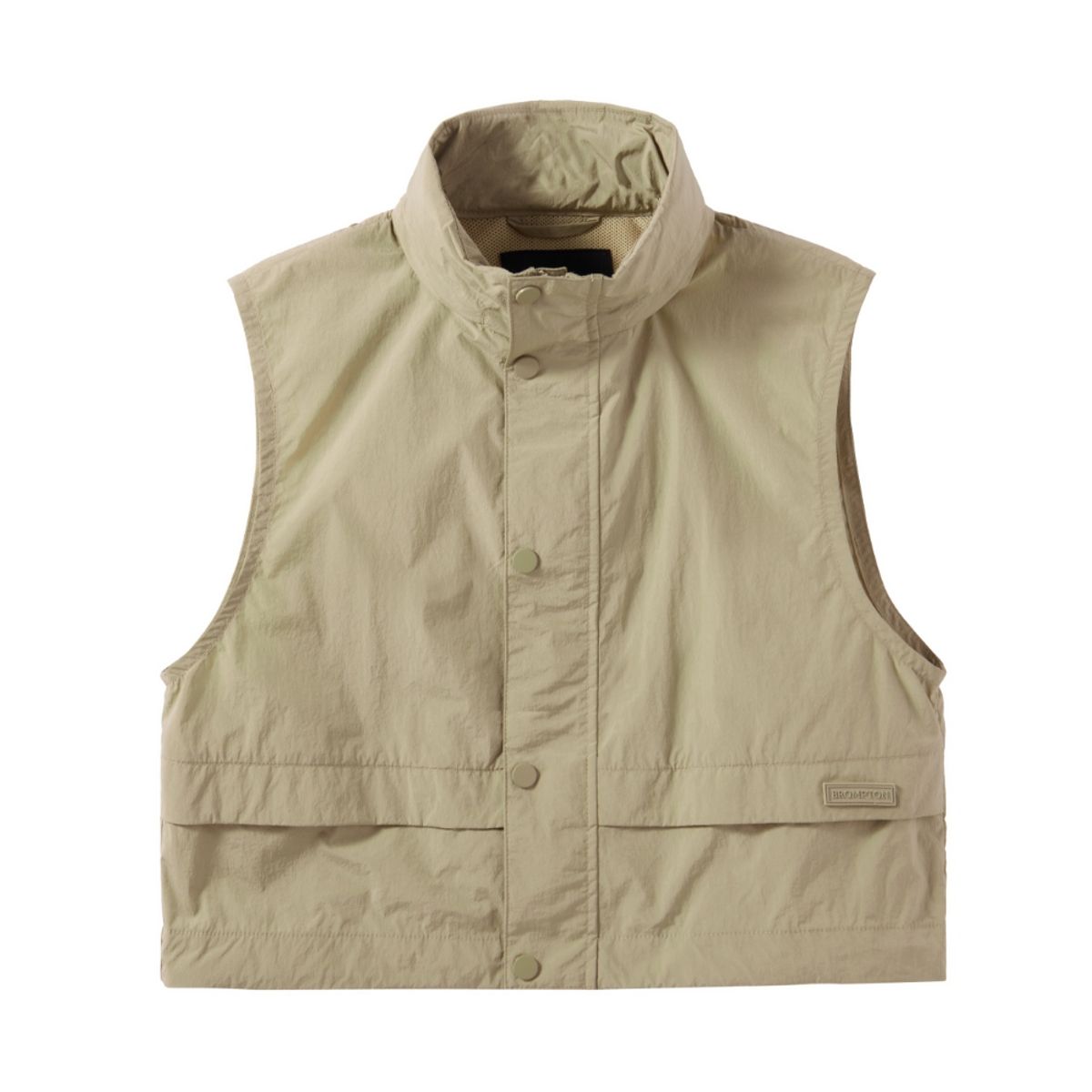 브롬톤 런던(BROMPTON LONDON) W CROPPED FULL ZIP VEST - BEIGE (P242WVT352)