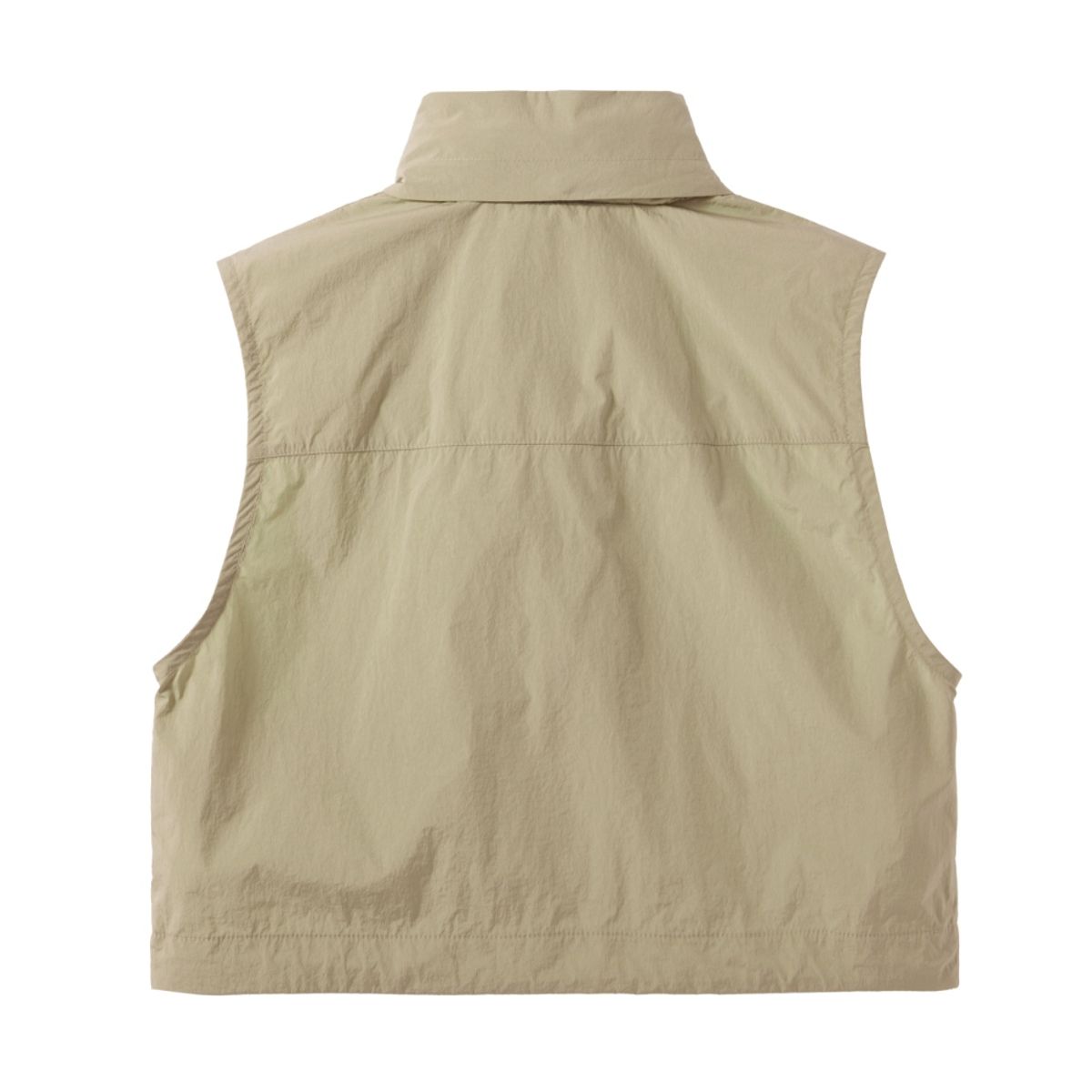 브롬톤 런던(BROMPTON LONDON) W CROPPED FULL ZIP VEST - BEIGE (P242WVT352)