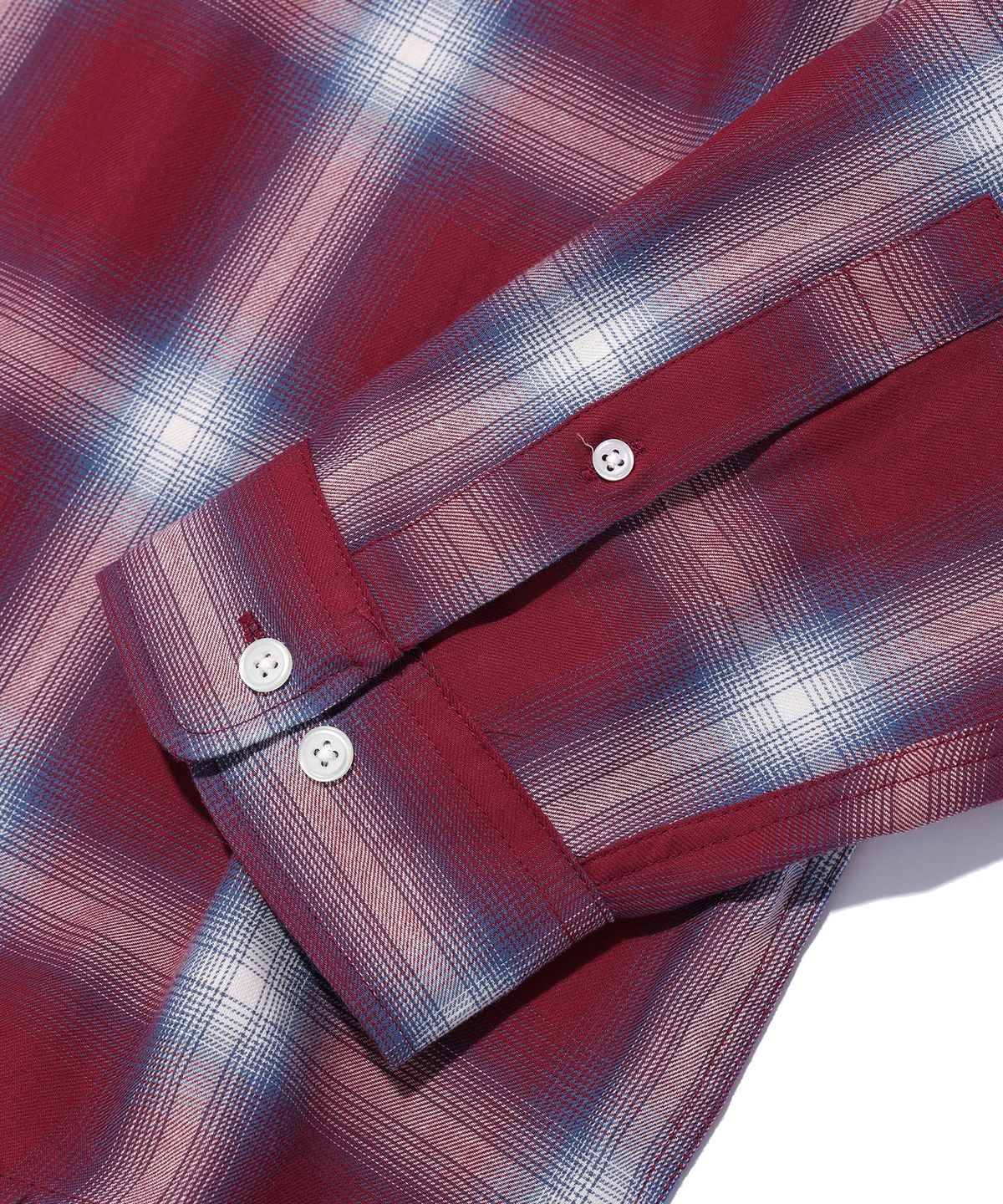 사운즈라이프(SOUNDSLIFE) Ombre Check Shirt Red