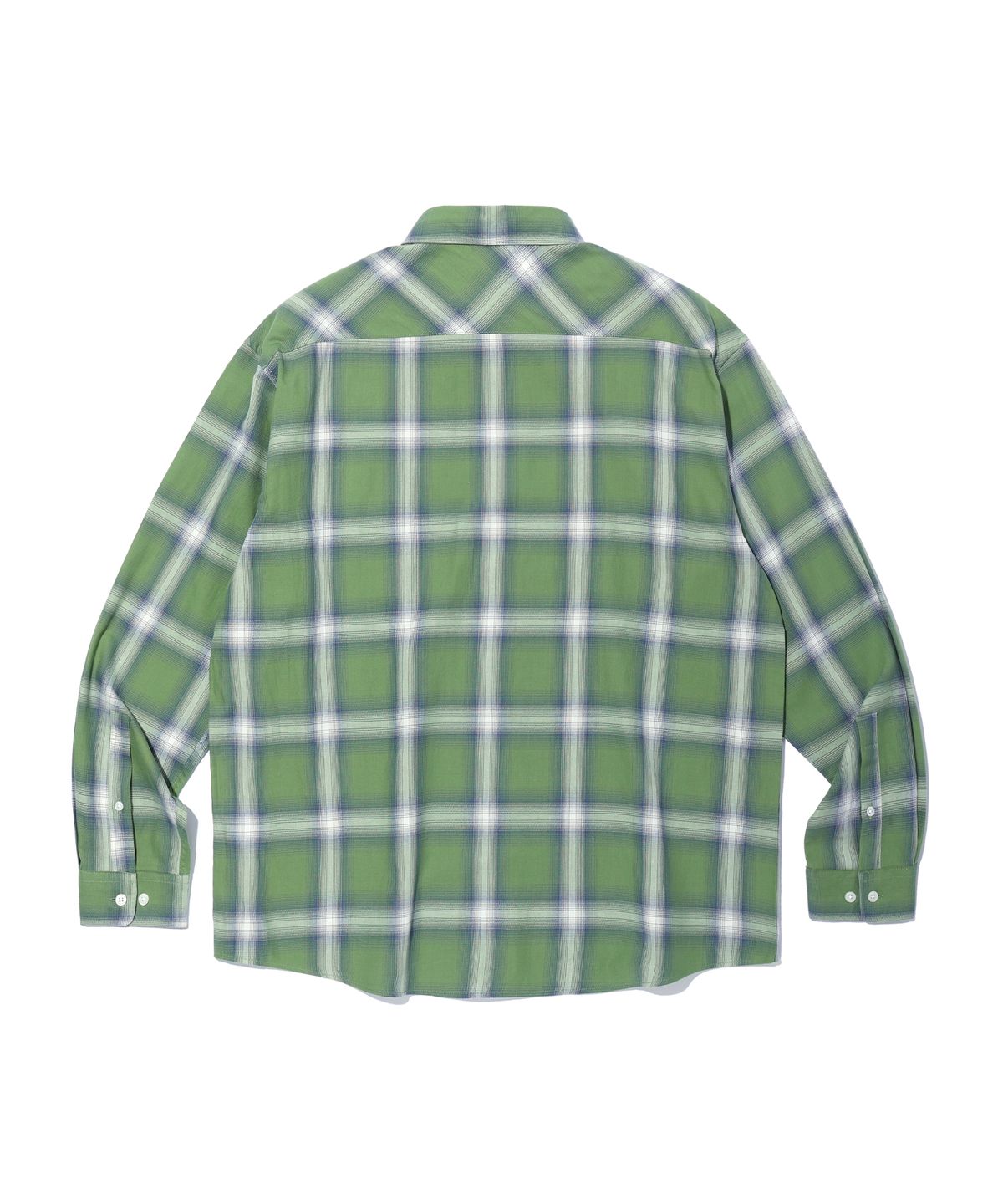 사운즈라이프(SOUNDSLIFE) Ombre Check Shirt Green