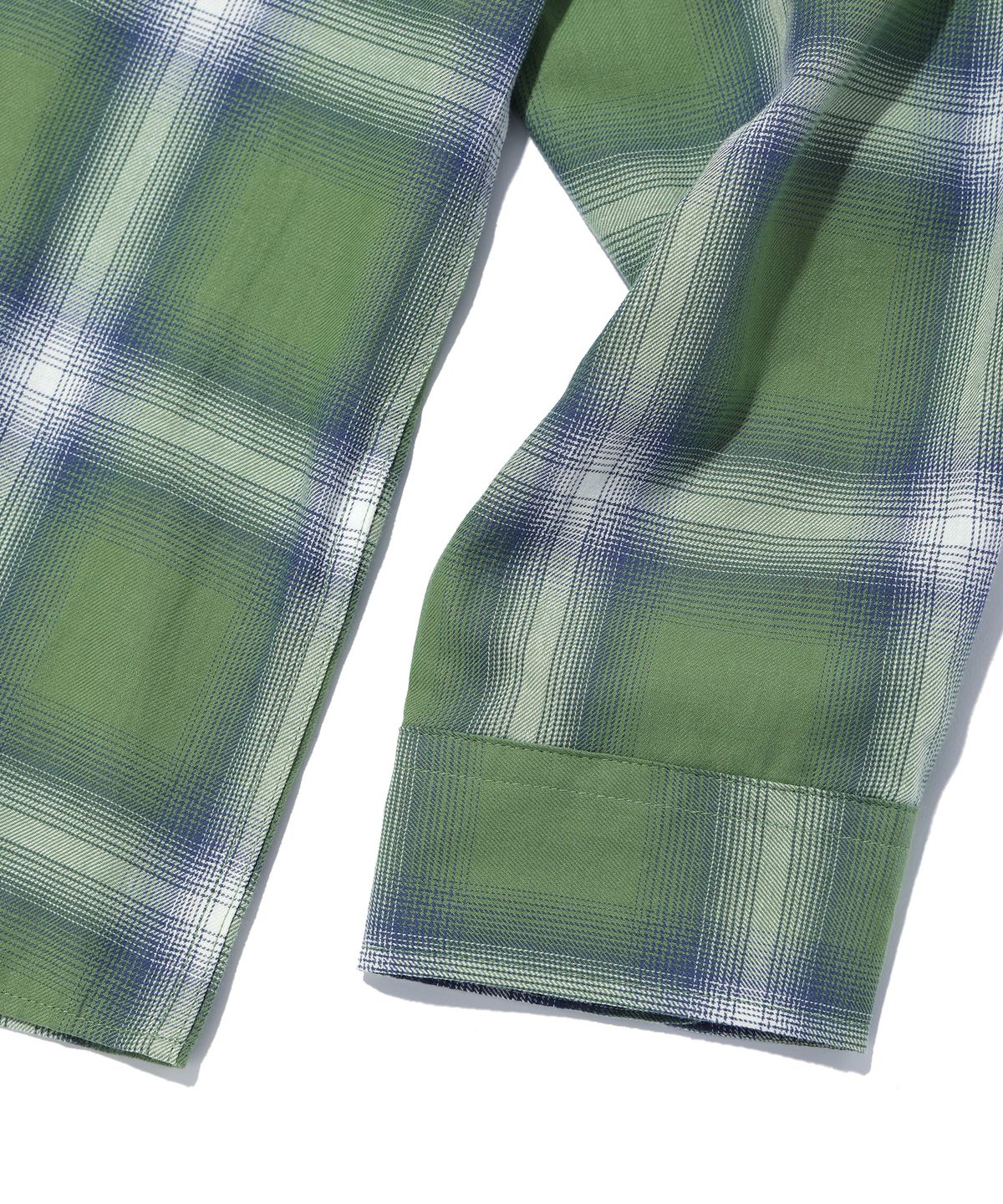 사운즈라이프(SOUNDSLIFE) Ombre Check Shirt Green