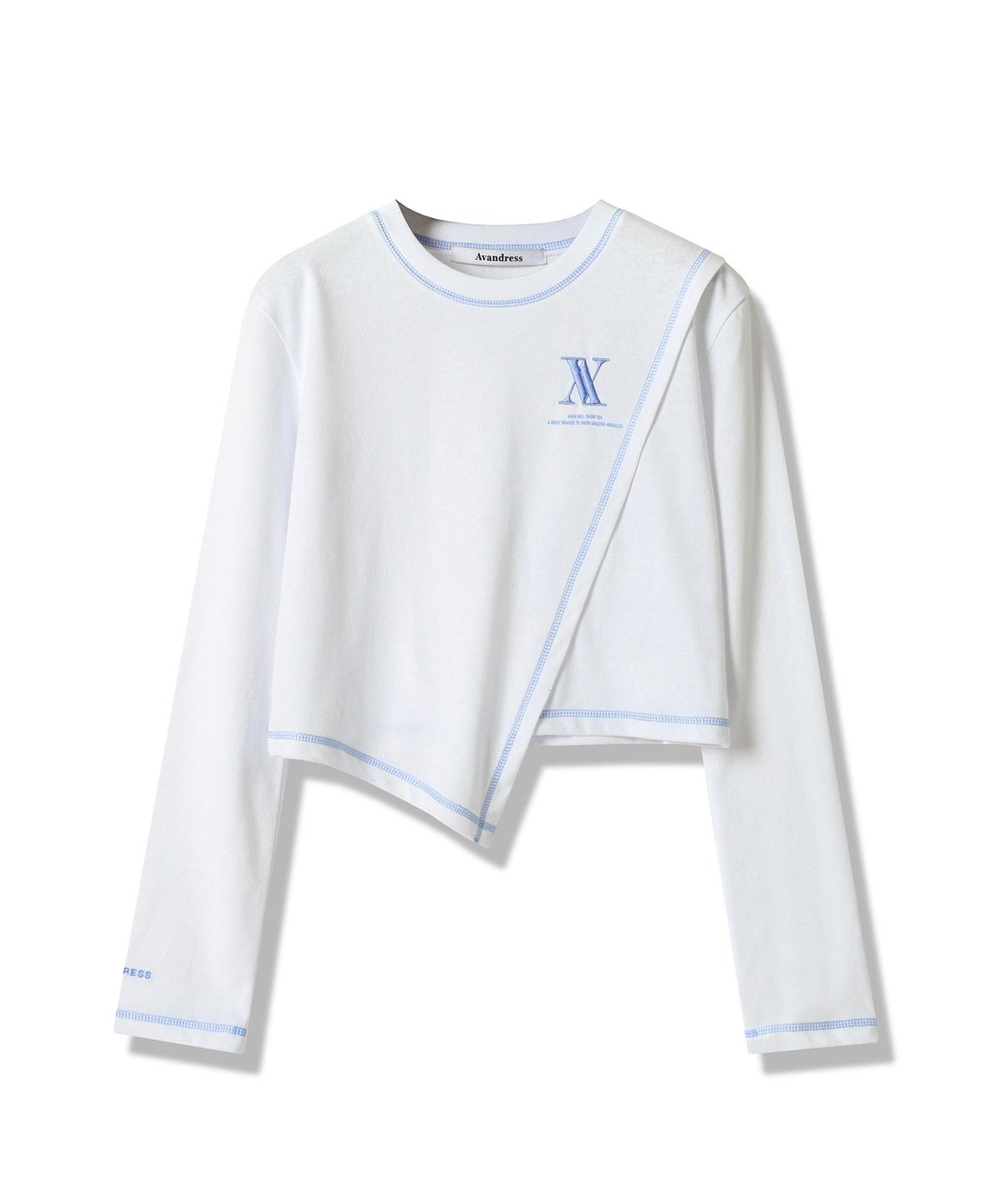 어반드레스(AVANDRESS) LINE DIAGONAL LONG SLEEVE T-SHIRT - 5COL