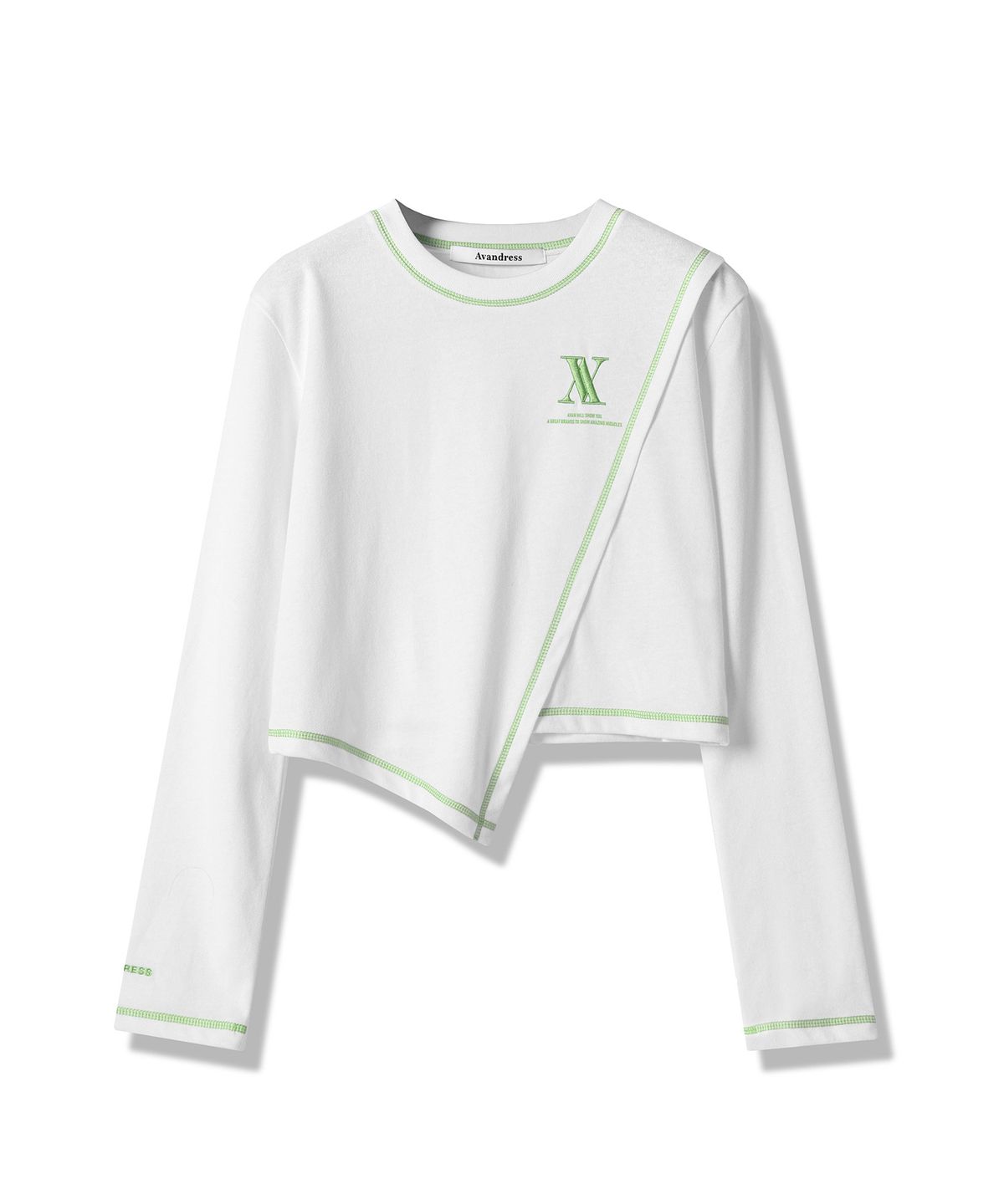 어반드레스(AVANDRESS) LINE DIAGONAL LONG SLEEVE T-SHIRT - 5COL