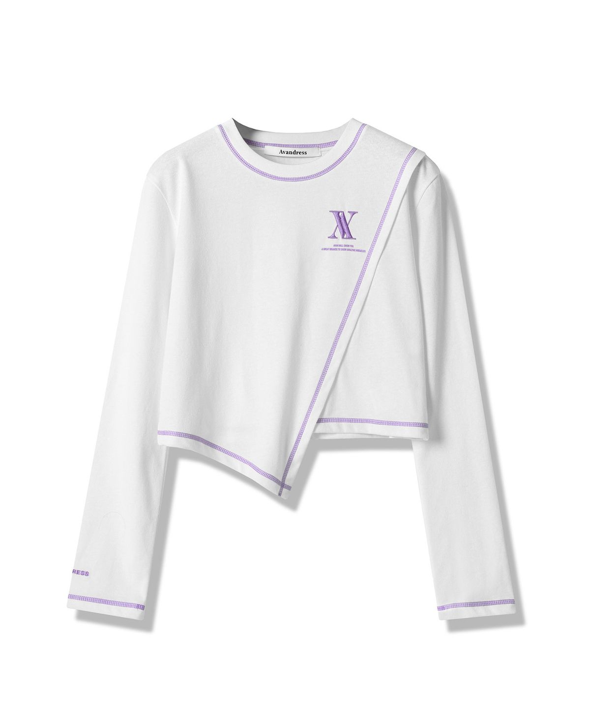어반드레스(AVANDRESS) LINE DIAGONAL LONG SLEEVE T-SHIRT - 5COL