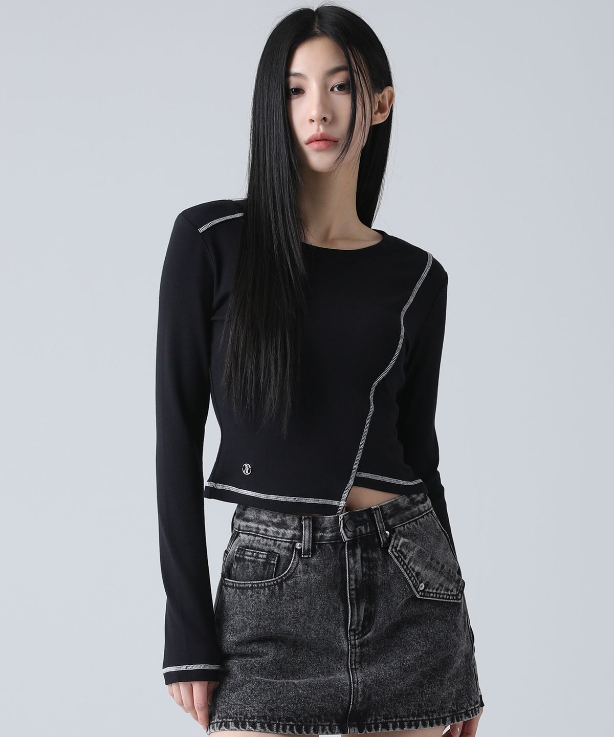 어반드레스(AVANDRESS) Ssance Unbalanced Line Stitch Long Sleeve - 5COL