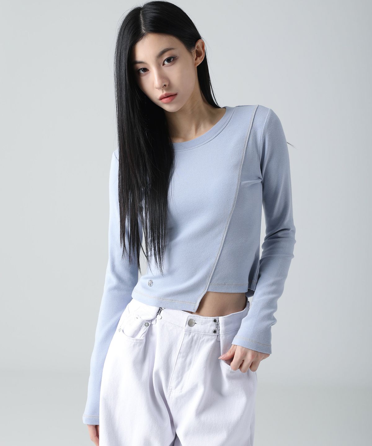 어반드레스(AVANDRESS) Ssance Unbalanced Line Stitch Long Sleeve - 5COL