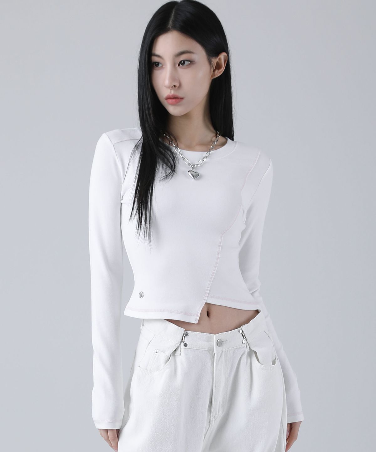 어반드레스(AVANDRESS) Ssance Unbalanced Line Stitch Long Sleeve - 5COL