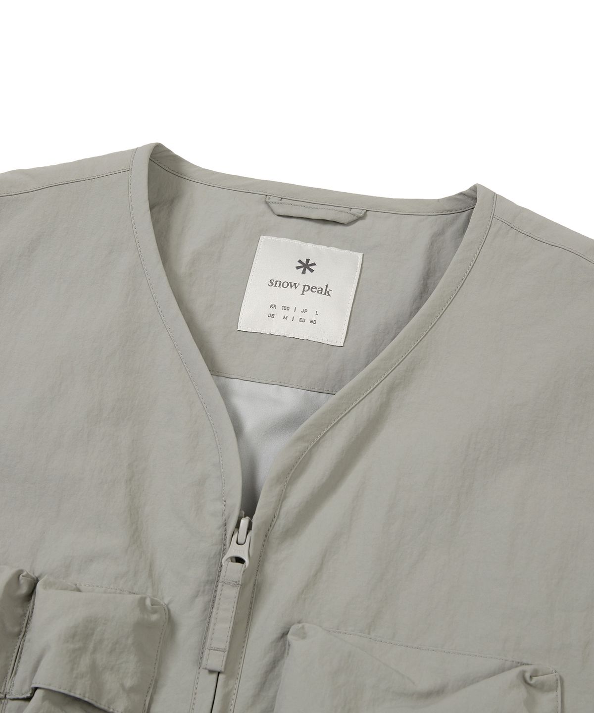 스노우피크 어패럴(SNOWPEAK APPAREL) 캠플 유틸리티 베스트 Fog Gray (S24SMCVE10)