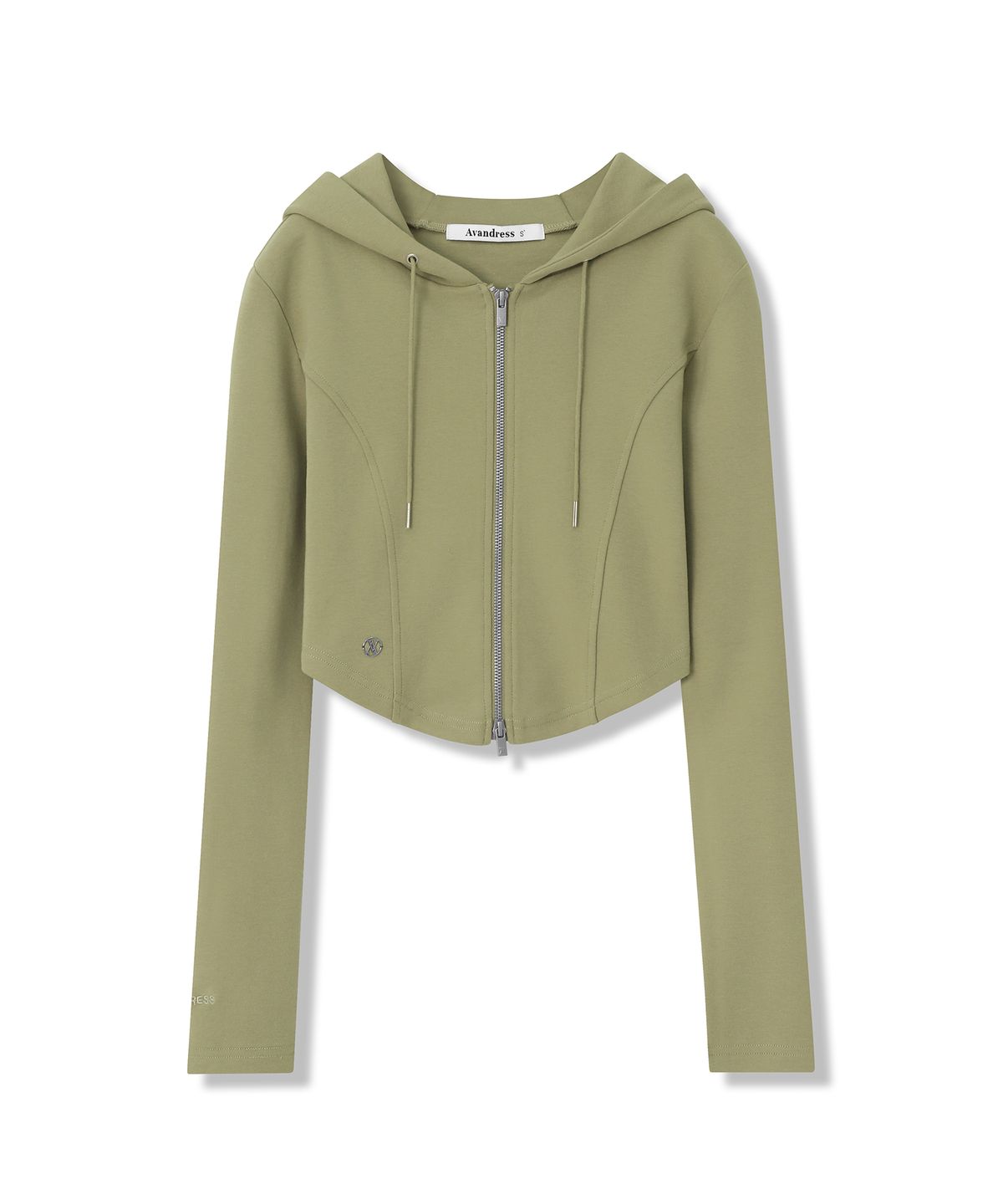 어반드레스(AVANDRESS) Minimal line Crop Hood Zip-up - 3COL