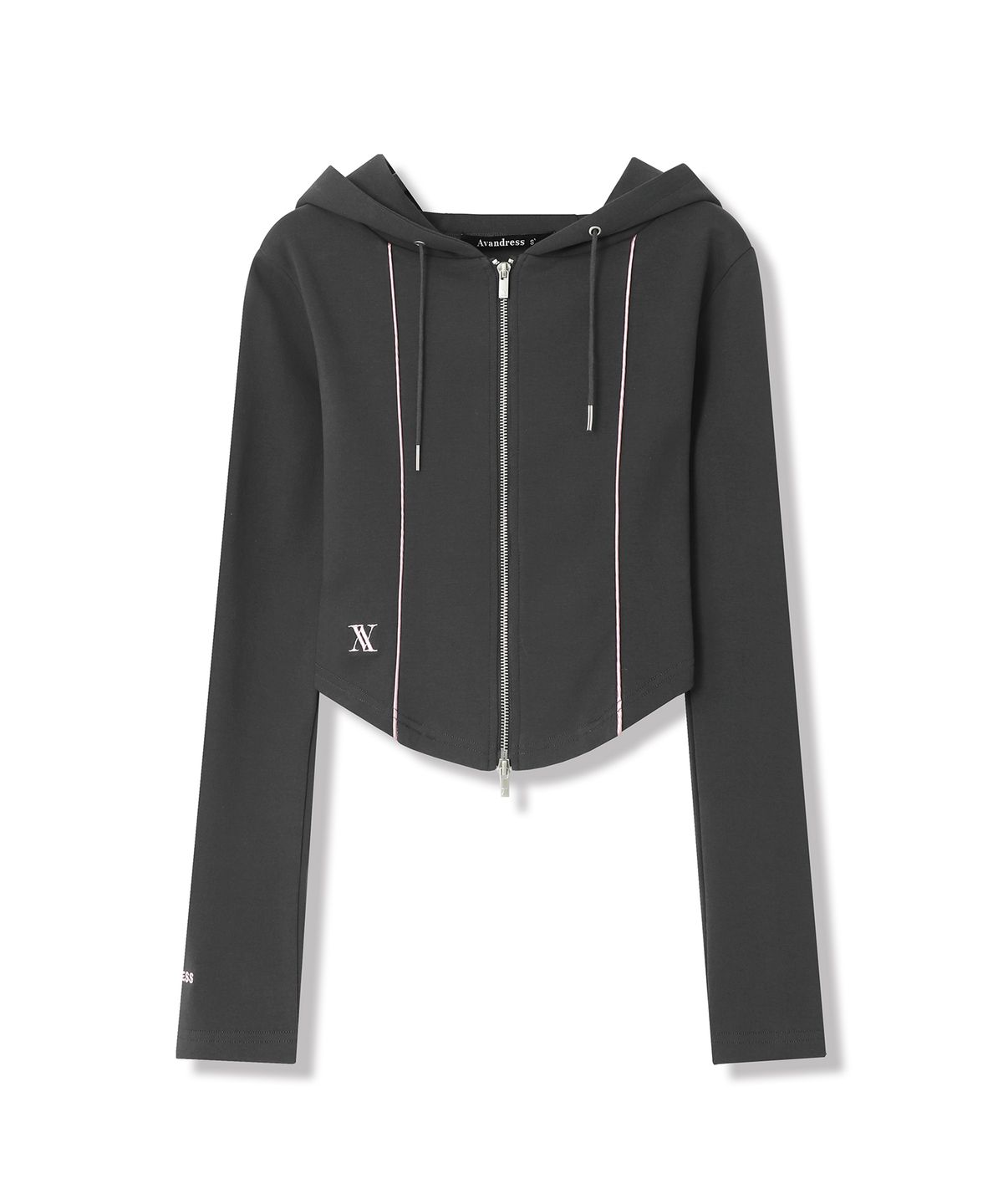 어반드레스(AVANDRESS) Piping Crop Hood Zip-up - 2COL