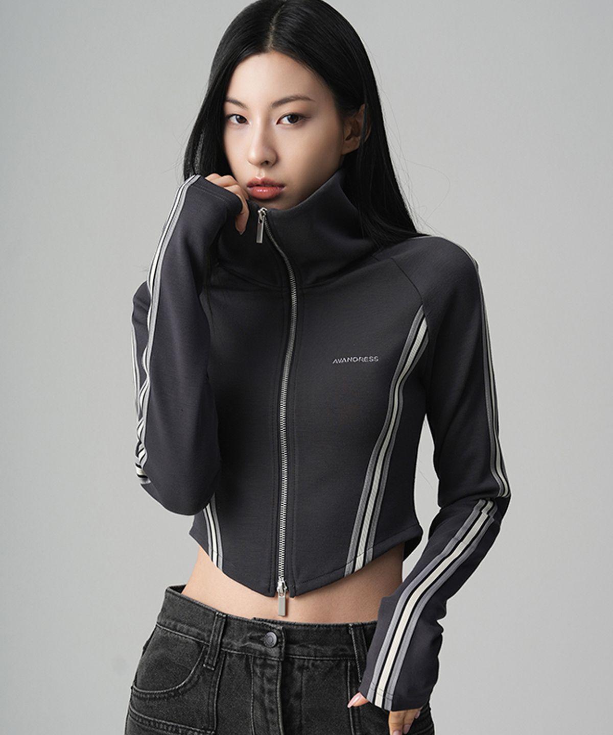 어반드레스(AVANDRESS) Slender Track Zip-Up - 3COL