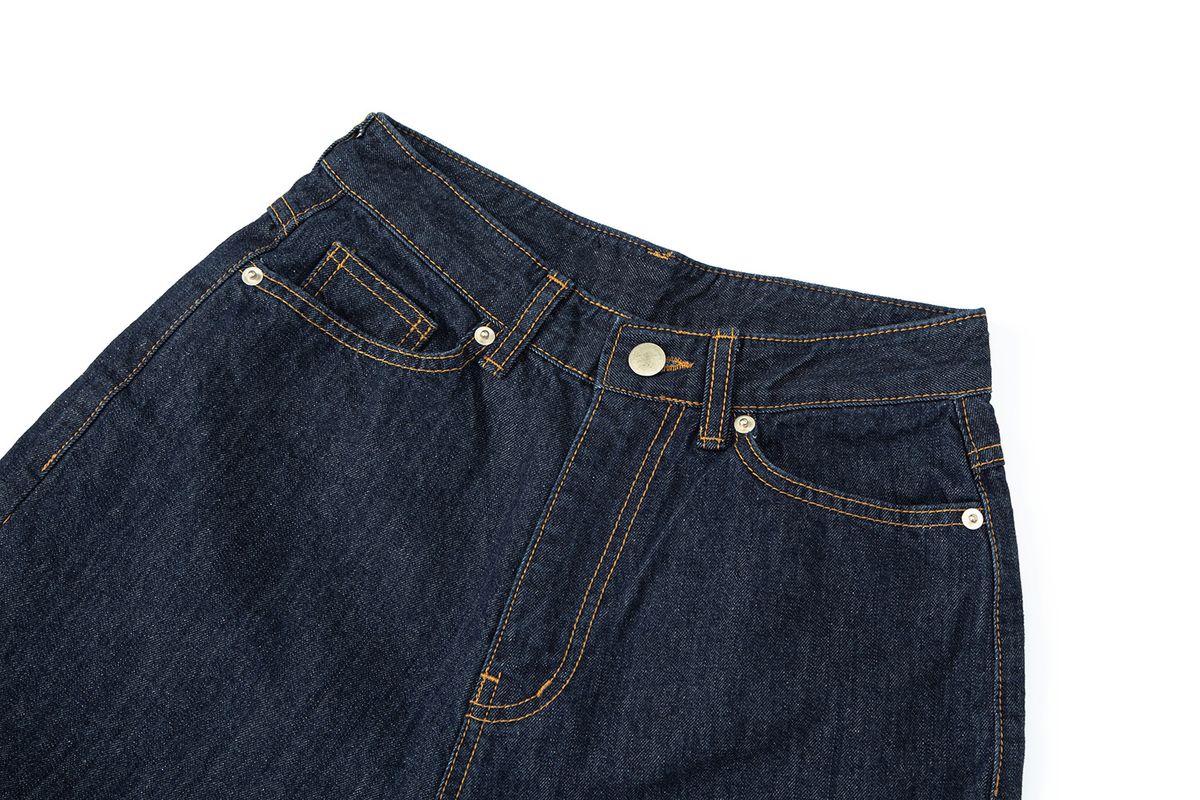 샐러드바구니(SALAD BAGUNI) Signature Semi Wide Jeans - deep blue