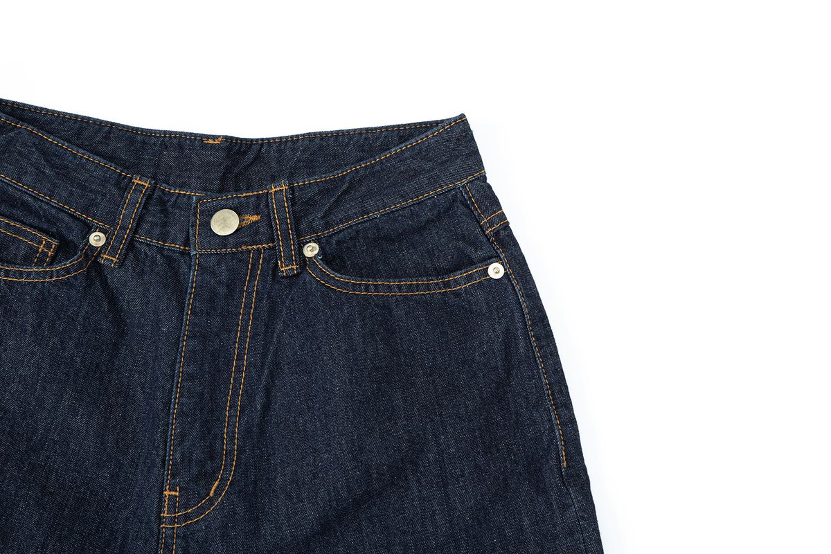 샐러드바구니(SALAD BAGUNI) Signature Semi Wide Jeans - deep blue