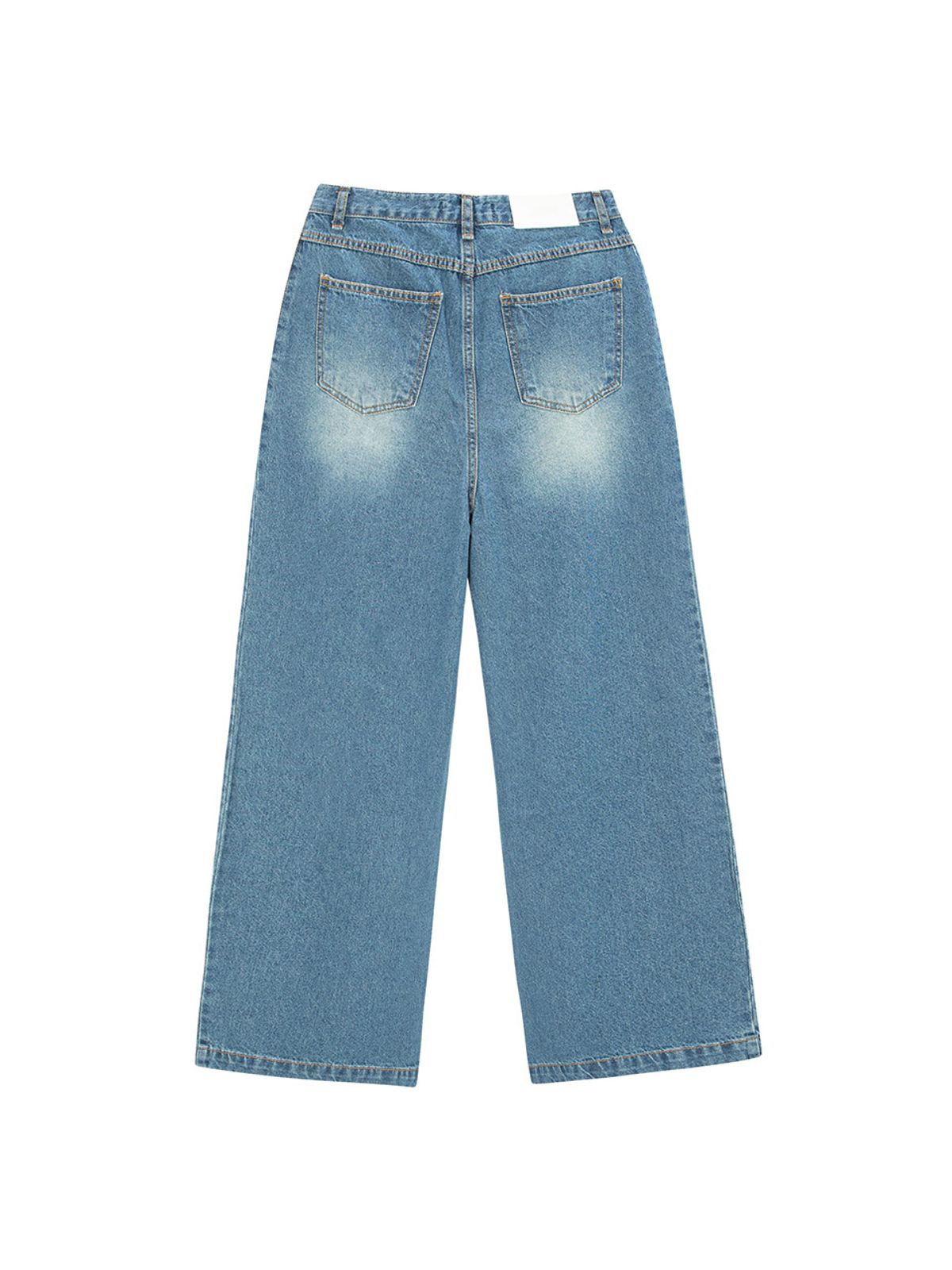 샐러드바구니(SALAD BAGUNI) Highlight Washing Wide Jeans - vintage blue