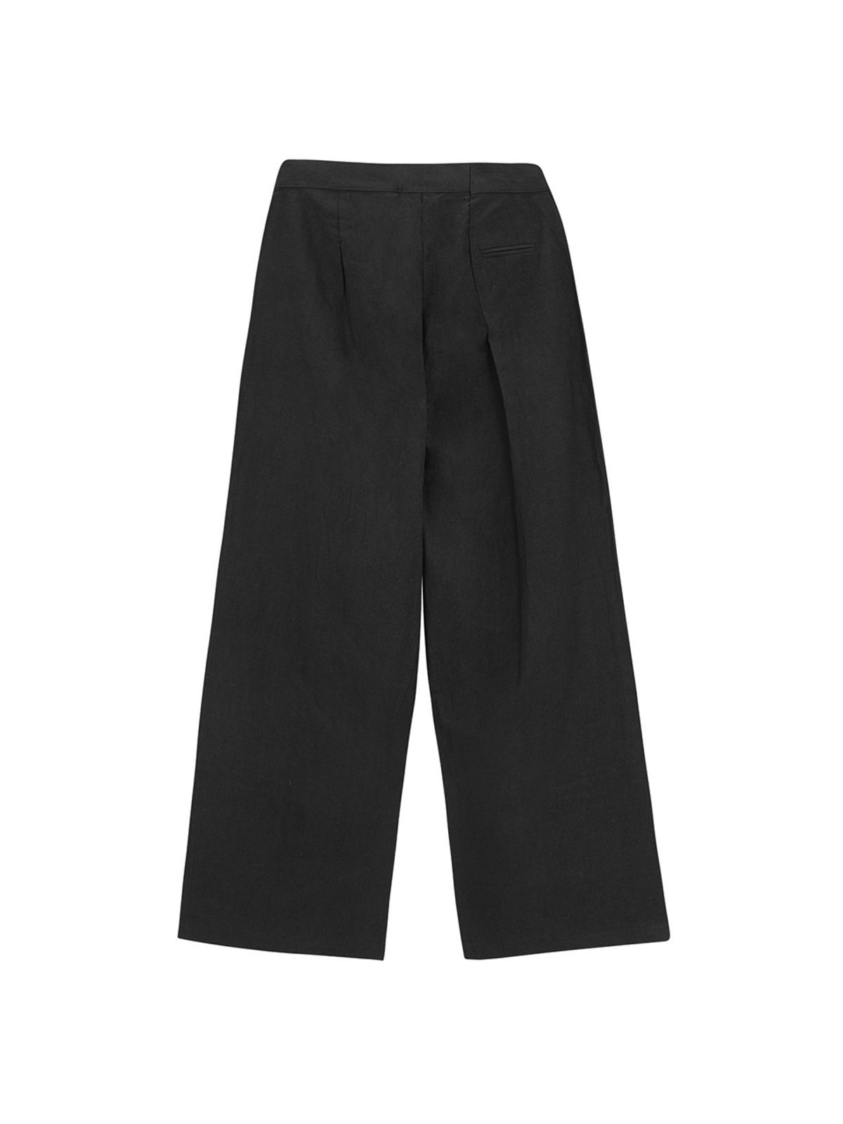 샐러드바구니(SALAD BAGUNI) Linen Cross Pintuck Wide Pants - black