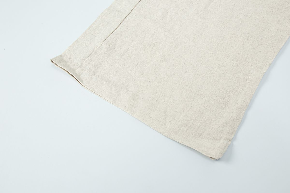 샐러드바구니(SALAD BAGUNI) Linen Cross Pintuck Wide Pants - oatmeal