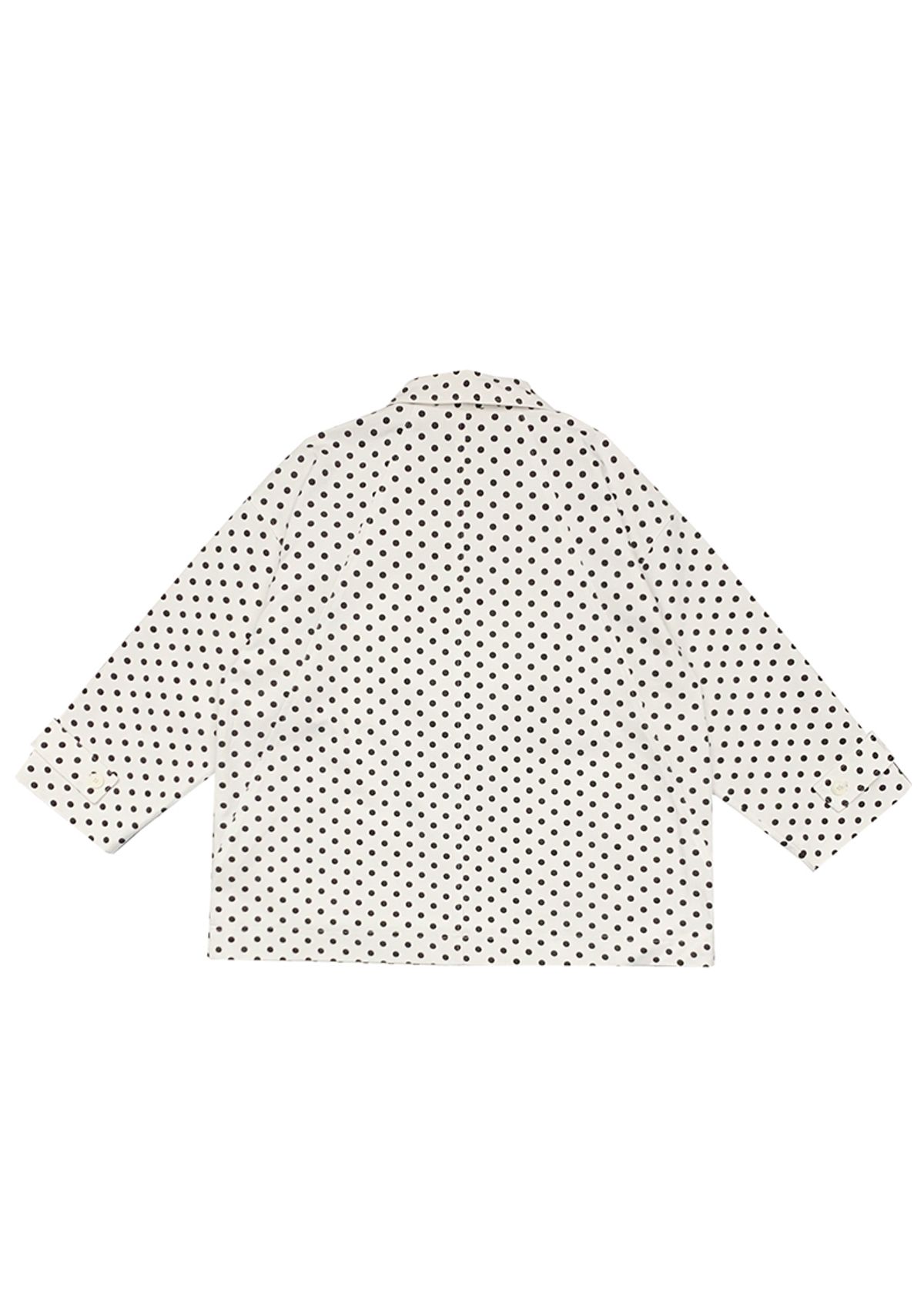 쿠키시(KOOKEESEE) 쿠키시 도트 야상 자켓 (화이트)