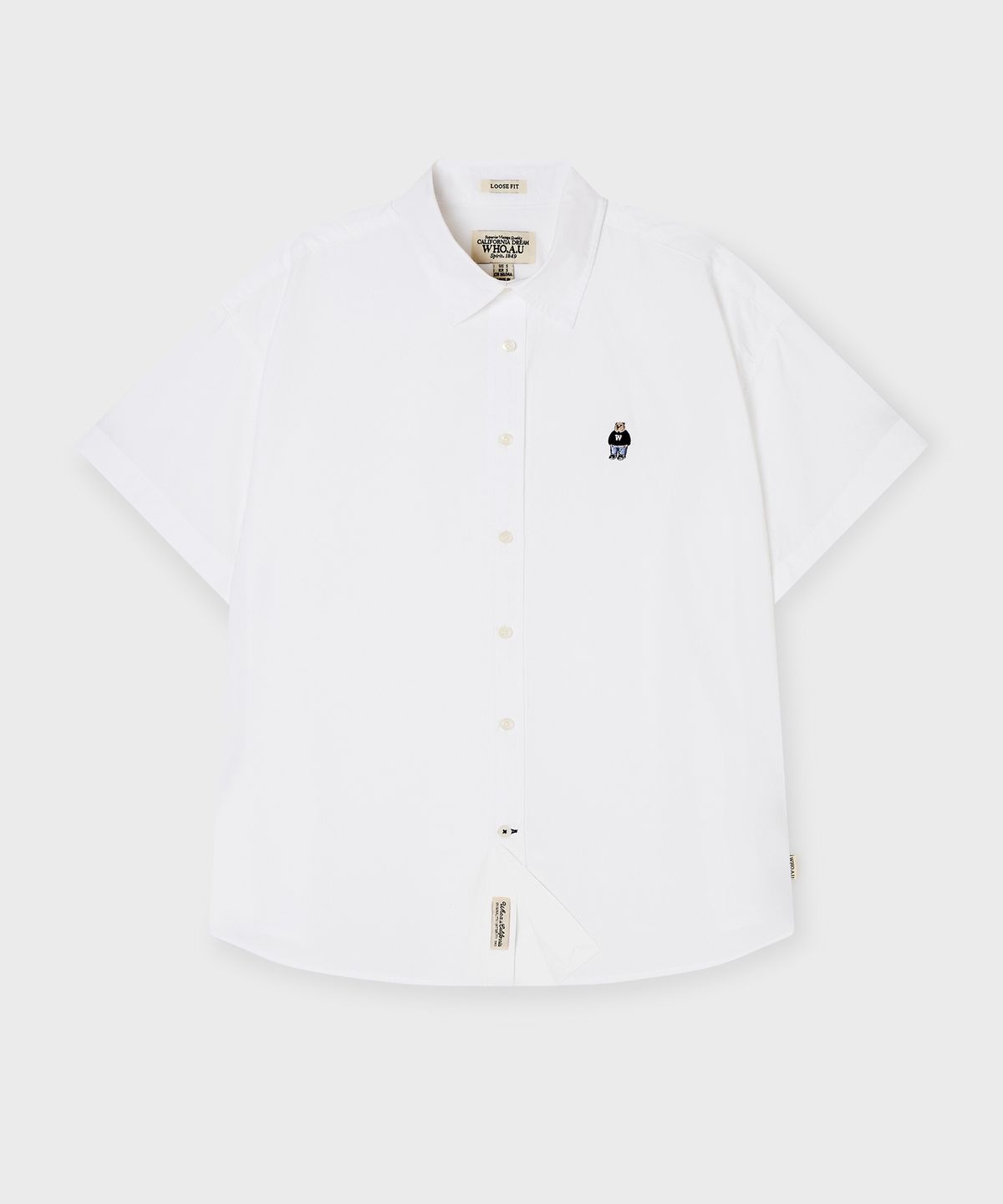 후아유(WHO.A.U) Steve Loose Fit Short Sleeve Shirts / WHYAG2511F