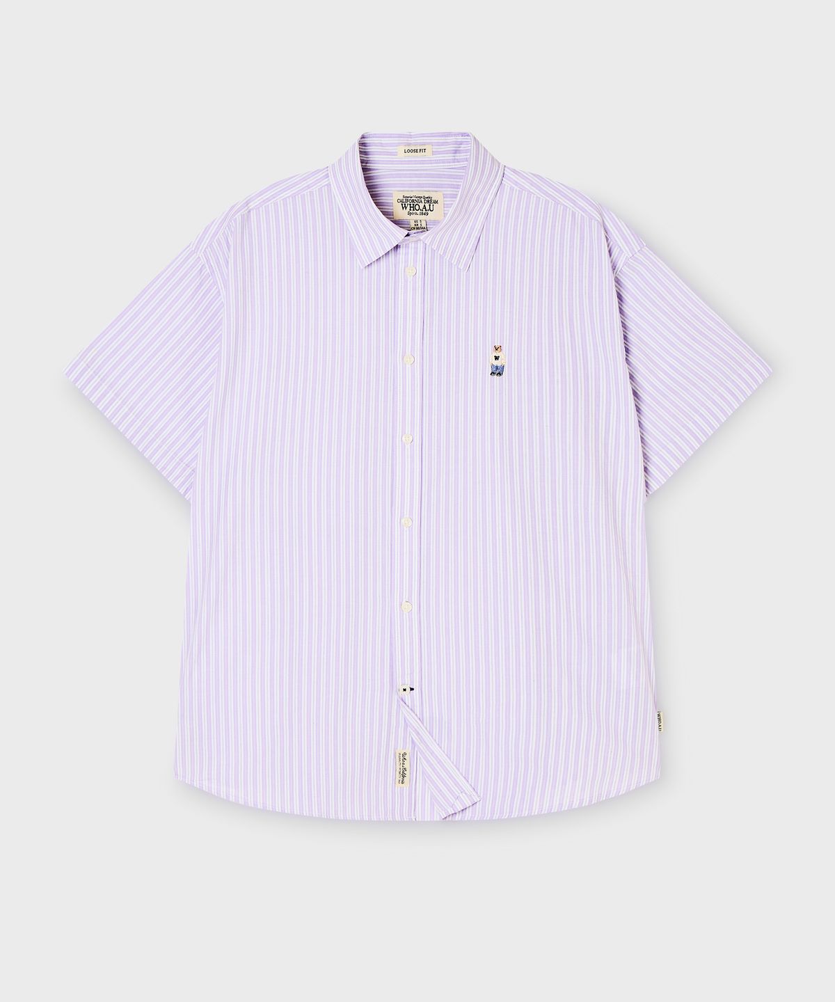 후아유(WHO.A.U) Steve Loose Fit Short Sleeve Shirts / WHYAG2511F