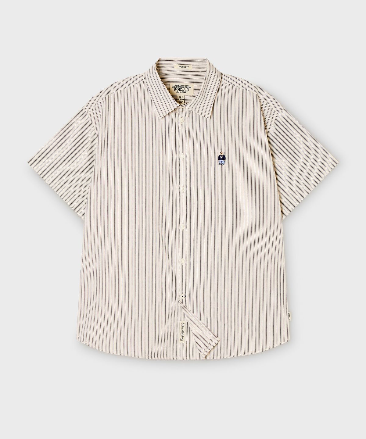 후아유(WHO.A.U) Steve Loose Fit Short Sleeve Shirts / WHYAG2511F