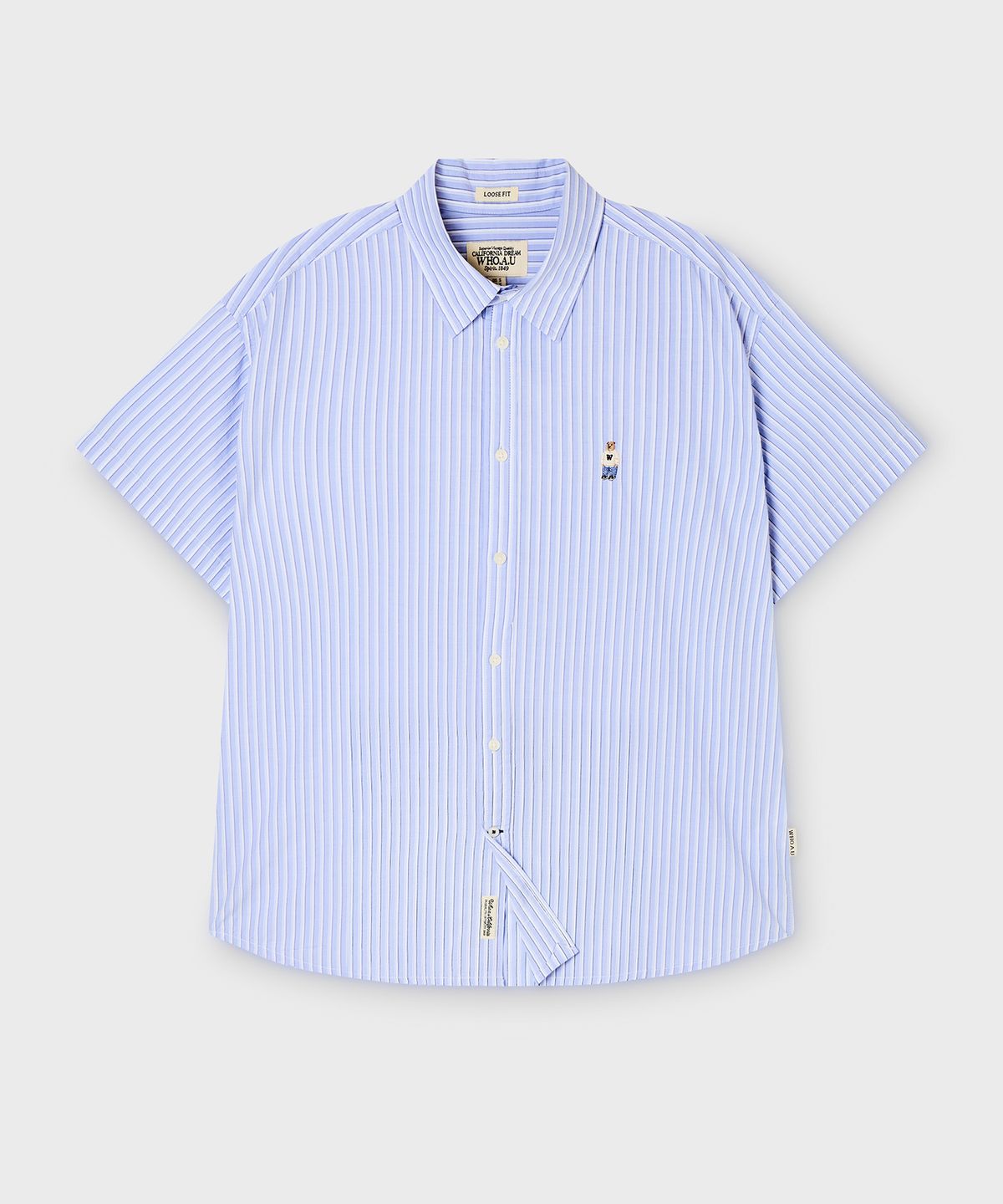 후아유(WHO.A.U) Steve Loose Fit Short Sleeve Shirts / WHYAG2511F