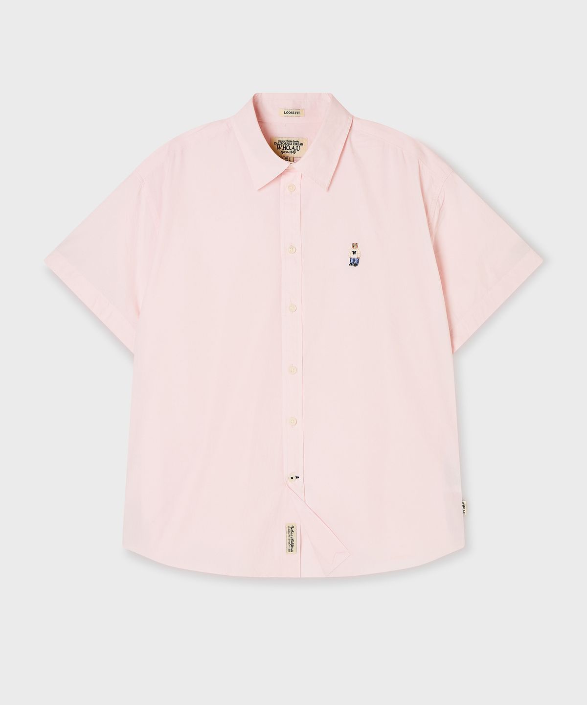 후아유(WHO.A.U) Steve Loose Fit Short Sleeve Shirts / WHYAG2511F