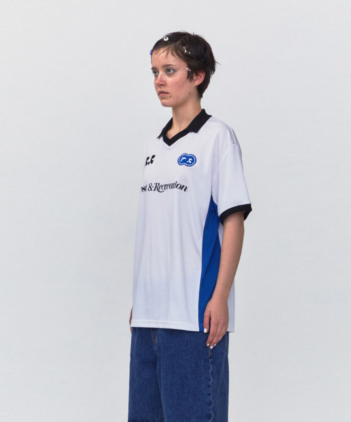 레스트앤레크레이션(REST&RECREATION) RR COLLAR JERSEY TOP_WHITE