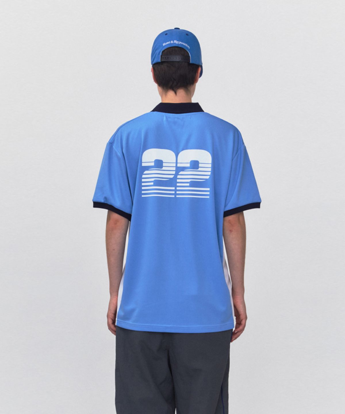 레스트앤레크레이션(REST&RECREATION) RR COLLAR JERSEY TOP_SKY BLUE