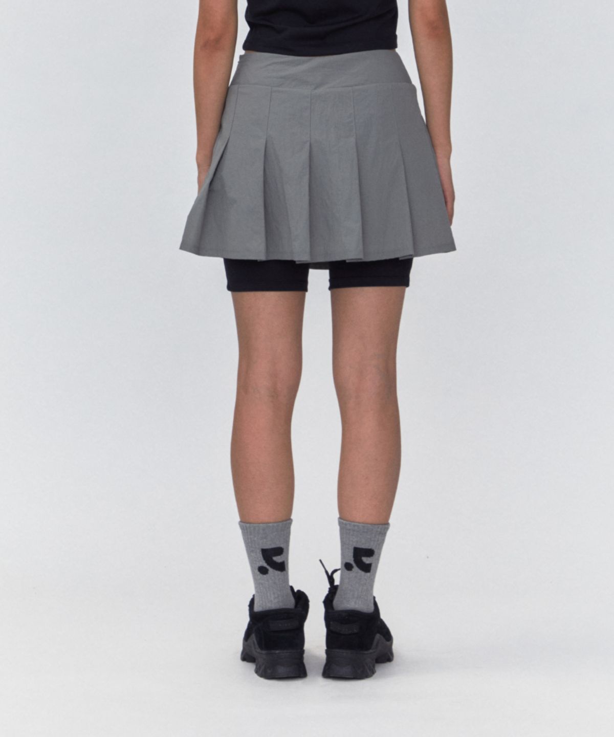 레스트앤레크레이션(REST&RECREATION) RR LAYERED PLEATS SKIRT_GREY