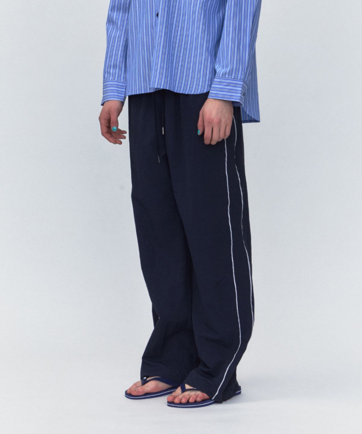 레스트앤레크레이션(REST&RECREATION) RR TRIM TRACK PANTS_DARK NAVY