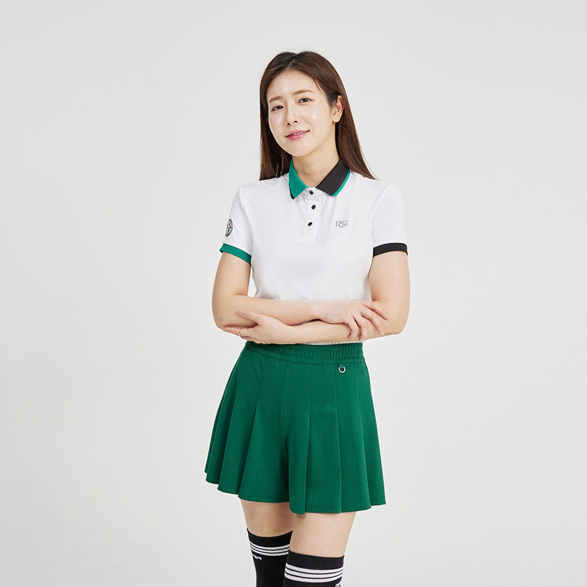 피지알(PGR) 여성 카라배색 반팔티셔츠 GT-4320