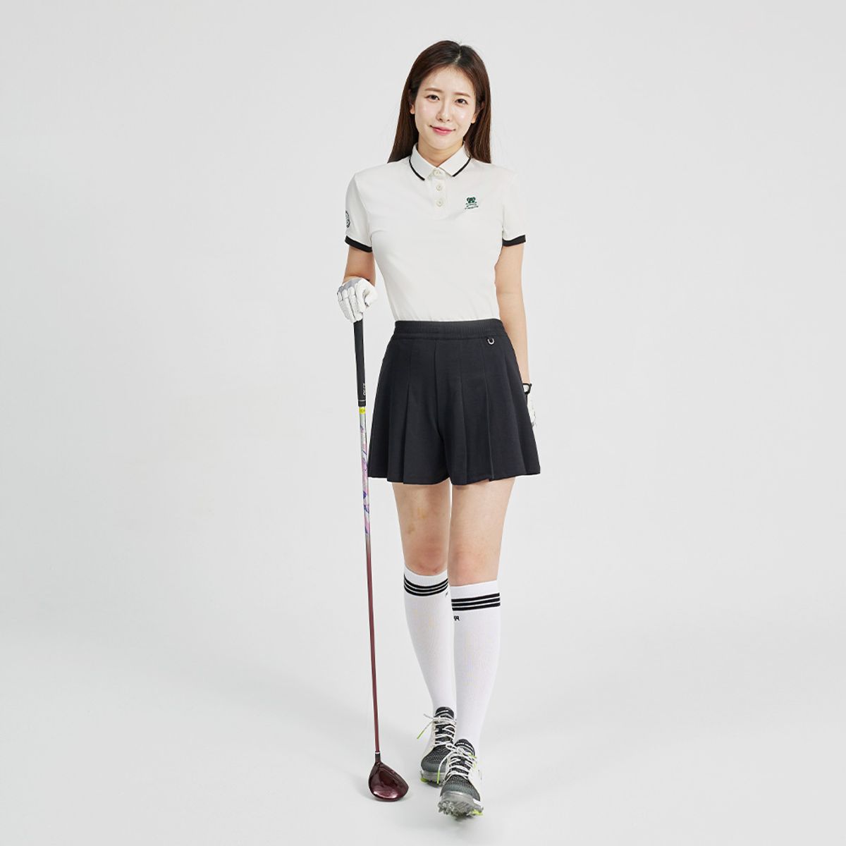 피지알(PGR) 여성 소매배색 반팔티셔츠 GT-4322