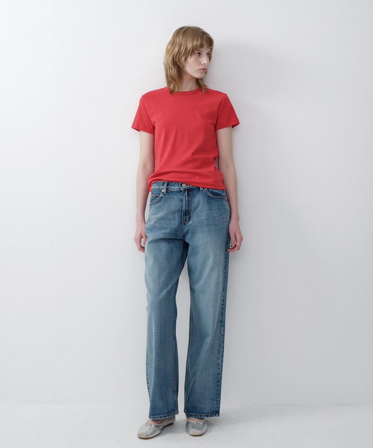 유라고(URAGO) Relaxed brush denim pants