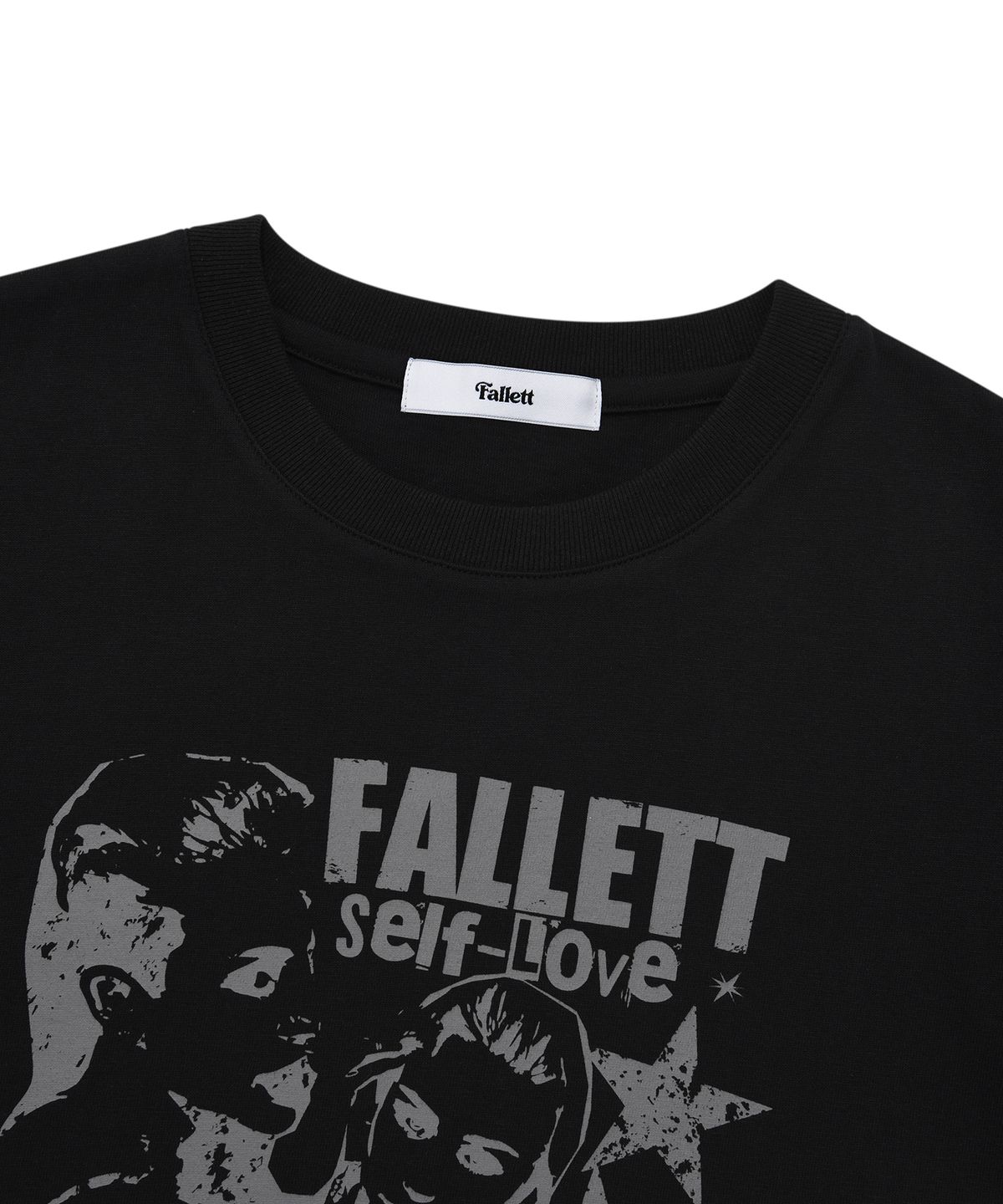 팔렛(FALLETT) [23SS] 셀프러브 크롭 반팔티 블랙