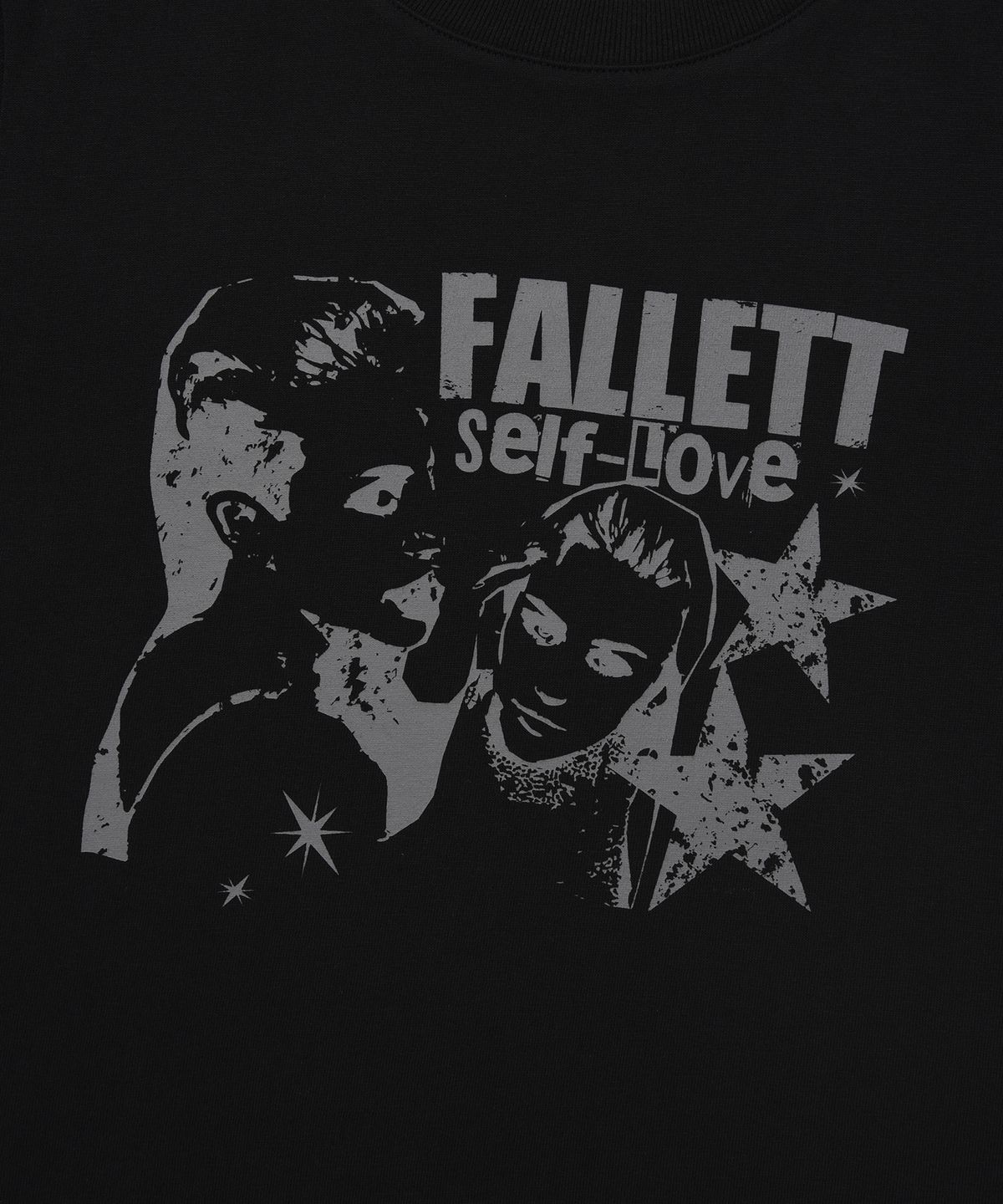 팔렛(FALLETT) [23SS] 셀프러브 크롭 반팔티 블랙