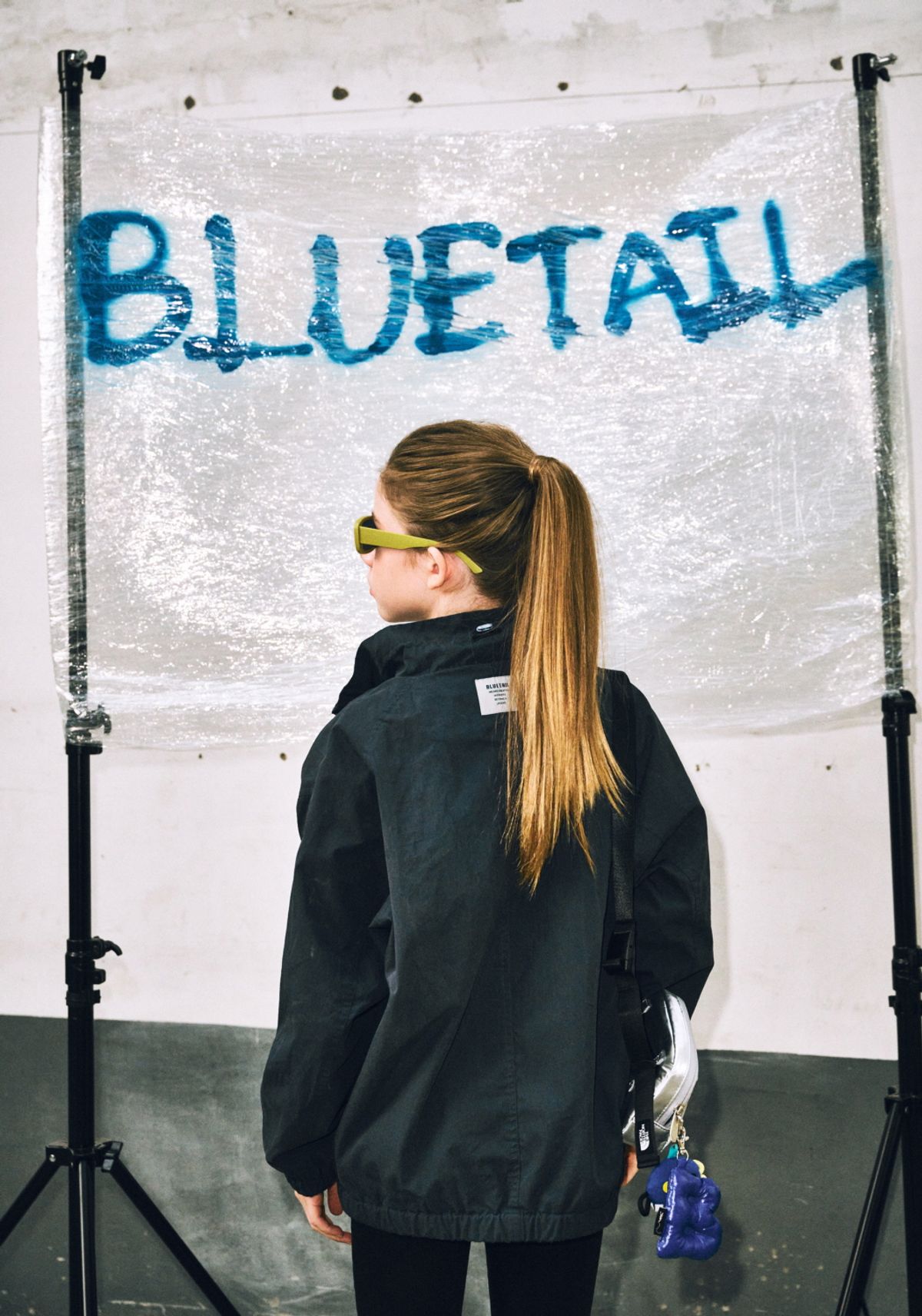 블루테일(BLUETAIL) 네이비 교직 점퍼