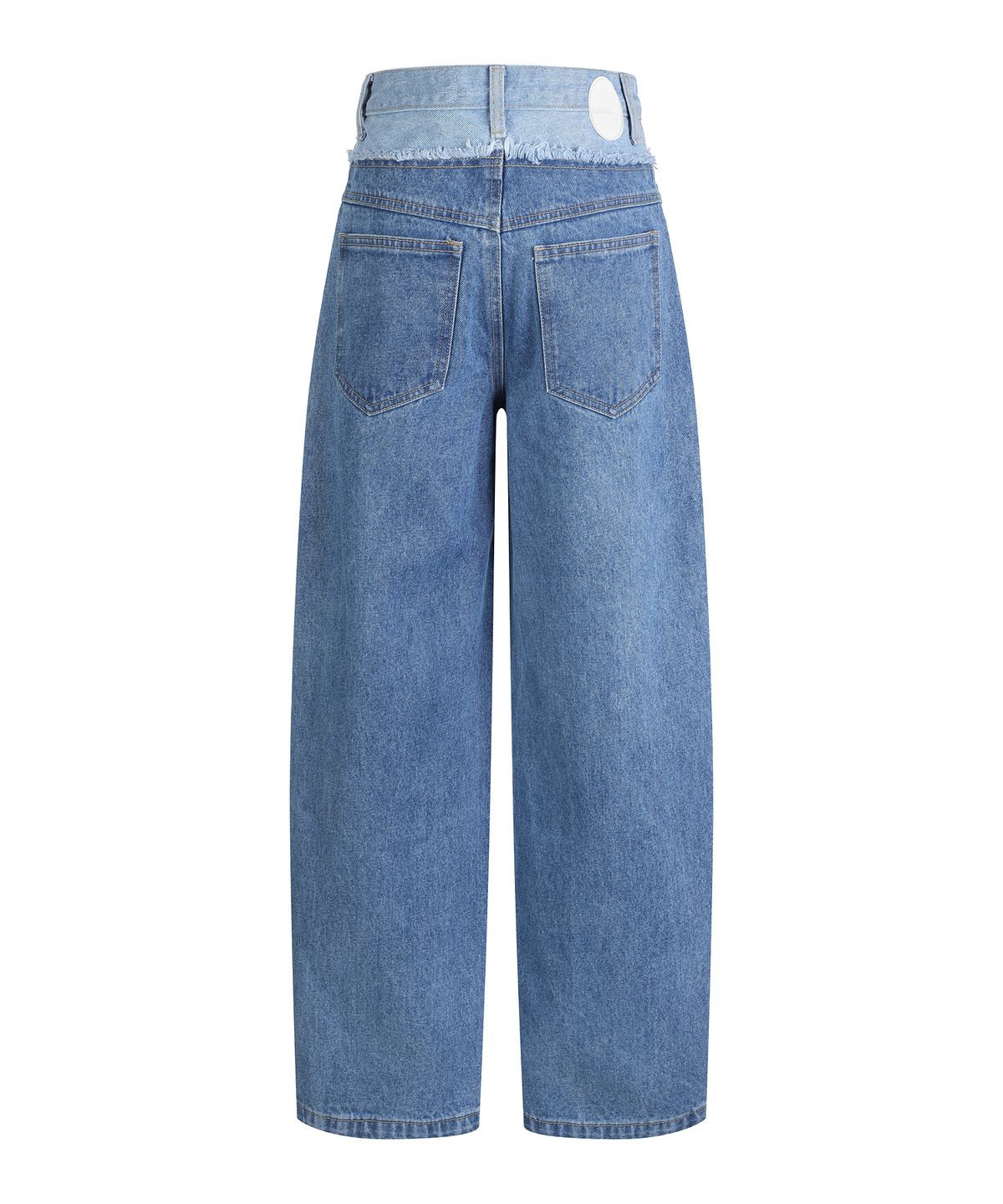 라라폭스(LALAFOX) DOUBLE COLOR BLOCK DENIM PANTS BLUE BQ2DP004