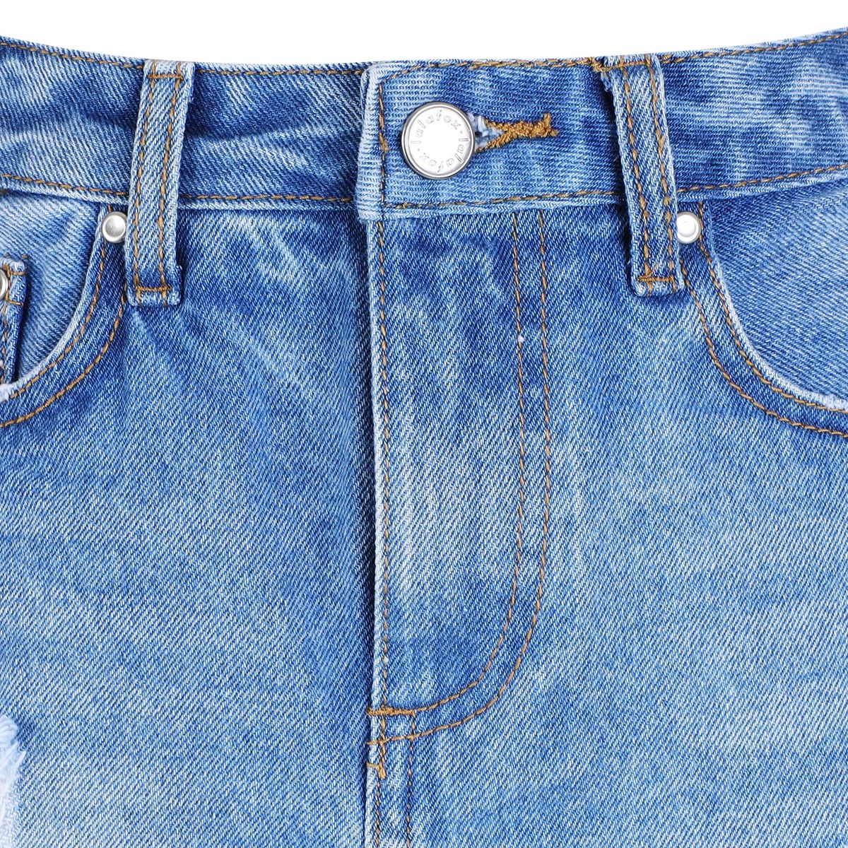 라라폭스(LALAFOX) LAYERED SKIRT DENIM PANTS BLUE BQ2DP003