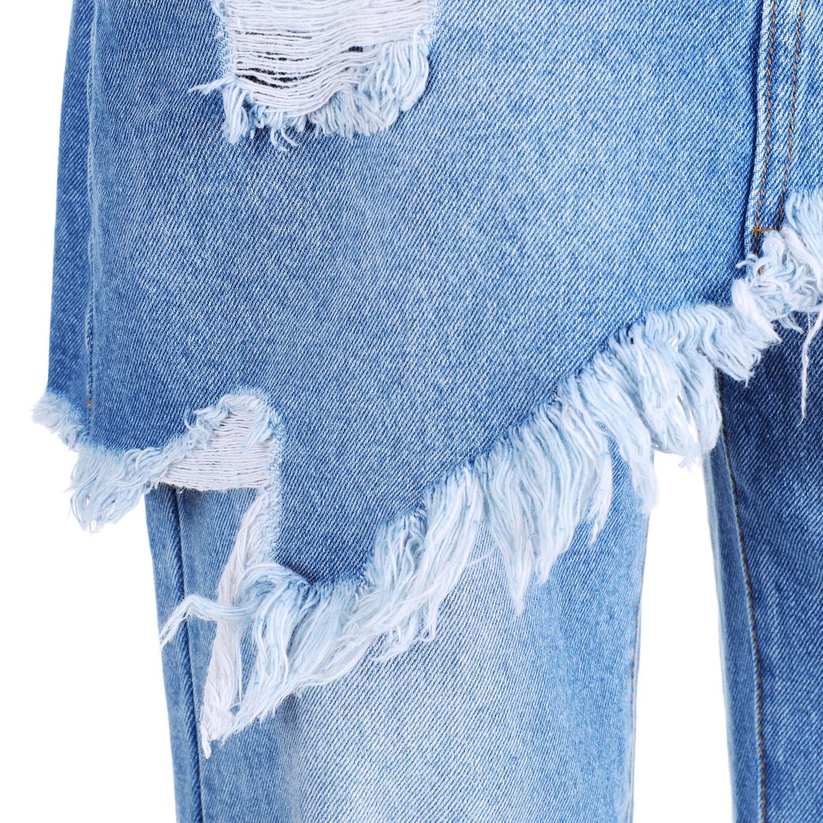 라라폭스(LALAFOX) LAYERED SKIRT DENIM PANTS BLUE BQ2DP003