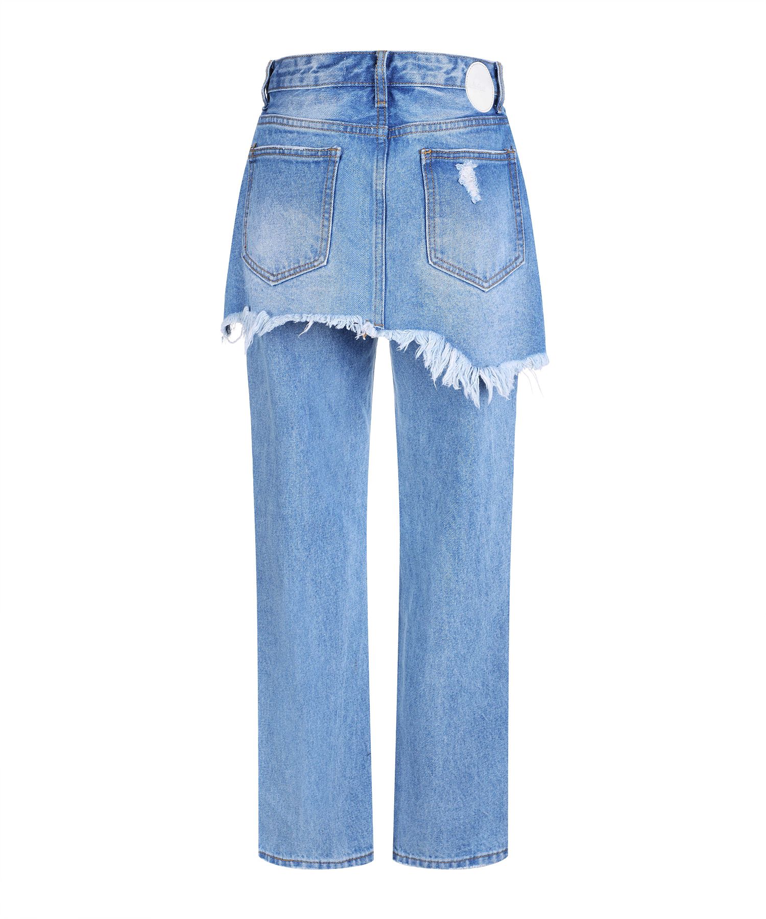 ★lalafox★LAYERED SKIRT DENIM PANTS★Blue★韓国★大人気★ MUSINSA | LALAFOX LAYERED SKIRT DENIM PANTS BLUE BQ2DP003