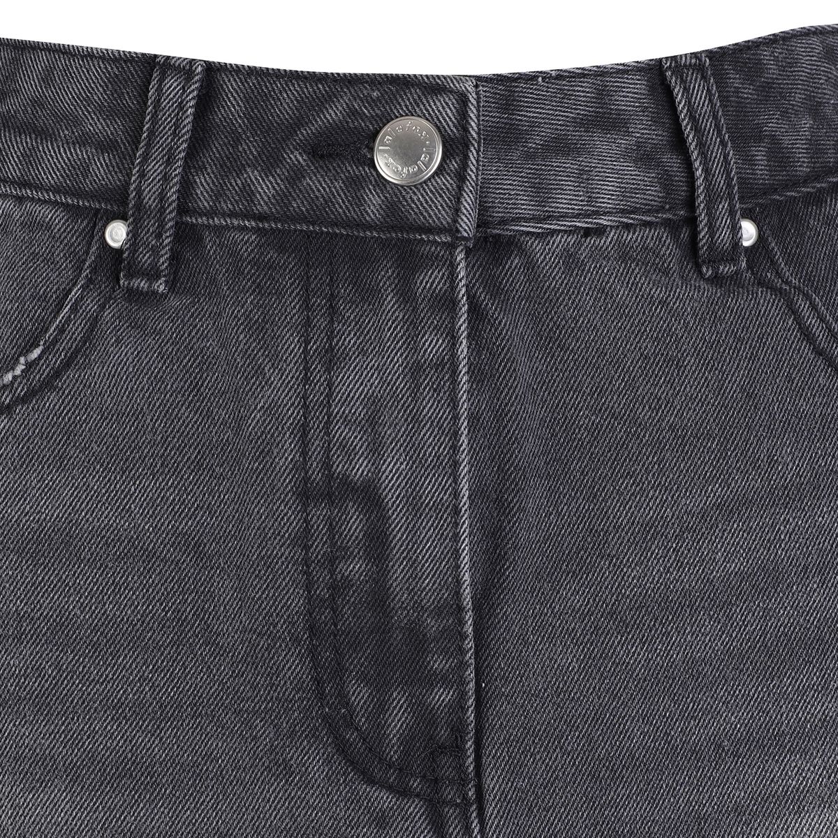 라라폭스(LALAFOX) LAYERED DENIM SHORTS BLACK BQ2DP002