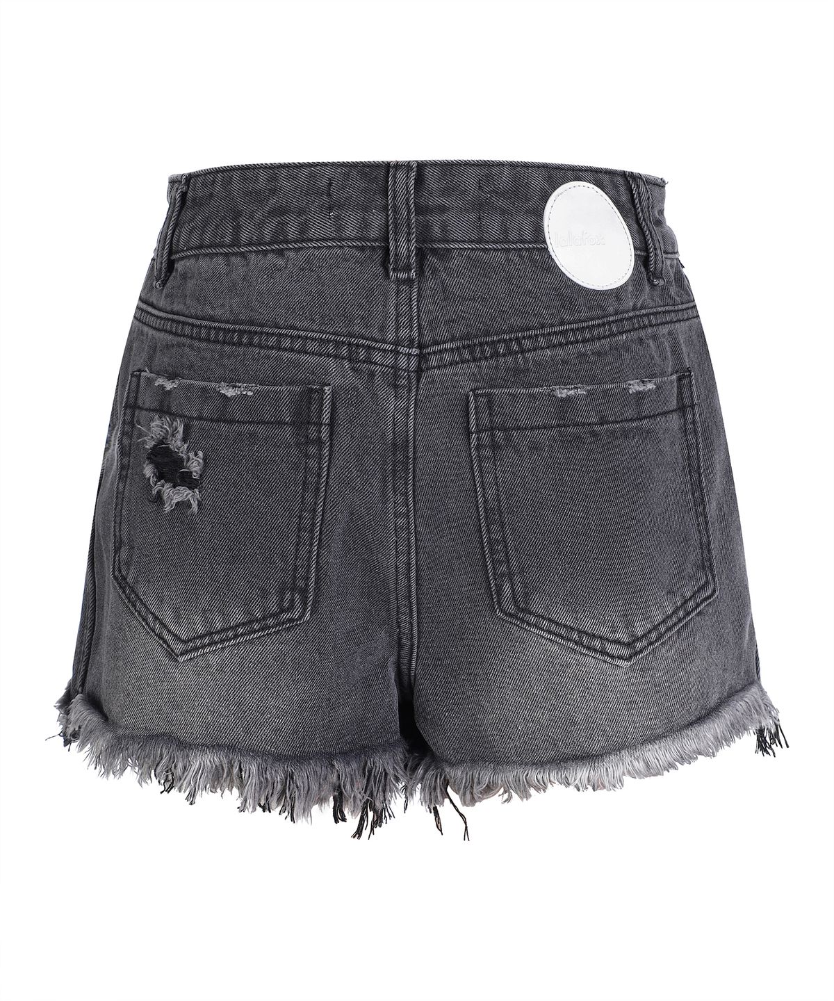 라라폭스(LALAFOX) LAYERED DENIM SHORTS BLACK BQ2DP002