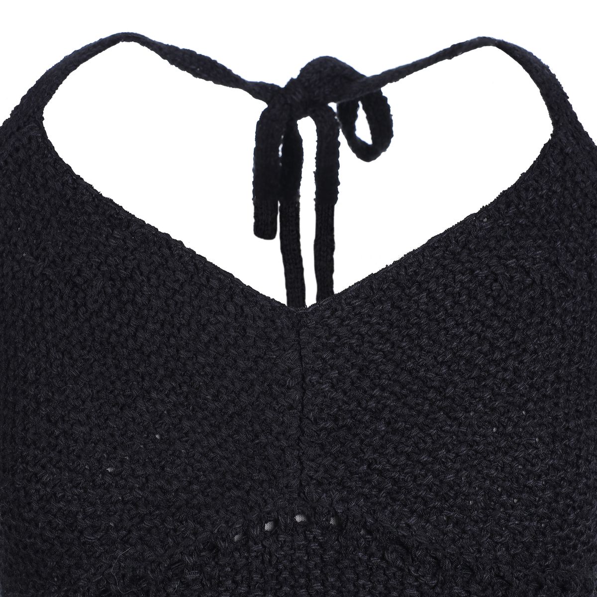 라라폭스(LALAFOX) KNIT HALTERNECK TOP BLACK BQ2KV002