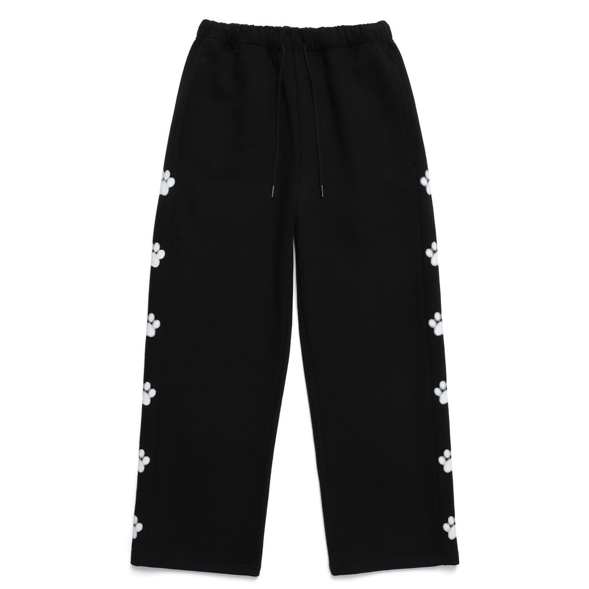 바쥬비쥬(BAJOO BIJOO) CAT PAW SEMI WIDE SWEAT PANTS [BLACK]