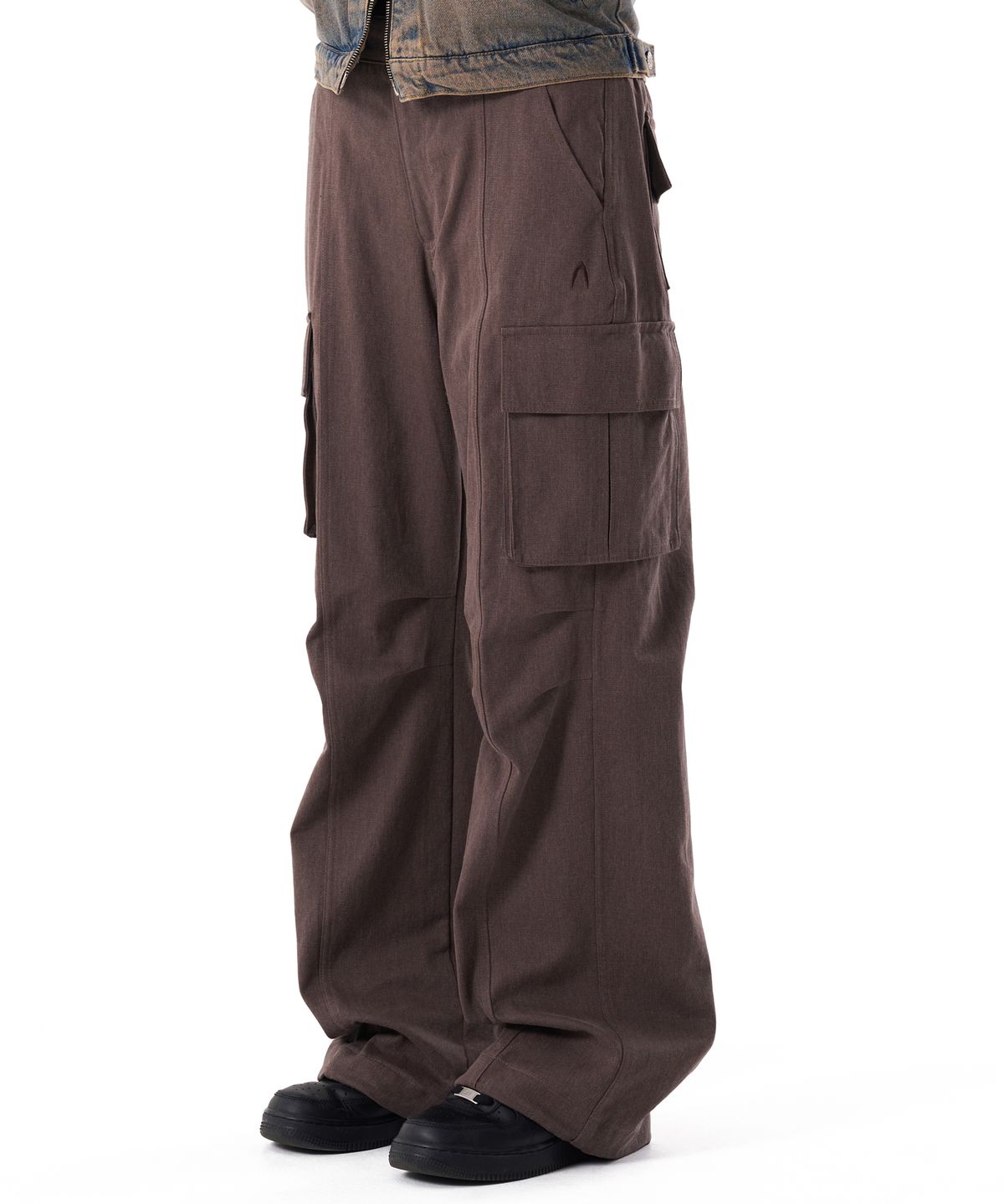 아캄(AAKAM) Pigment Cargo Pocket Pants (Brown)